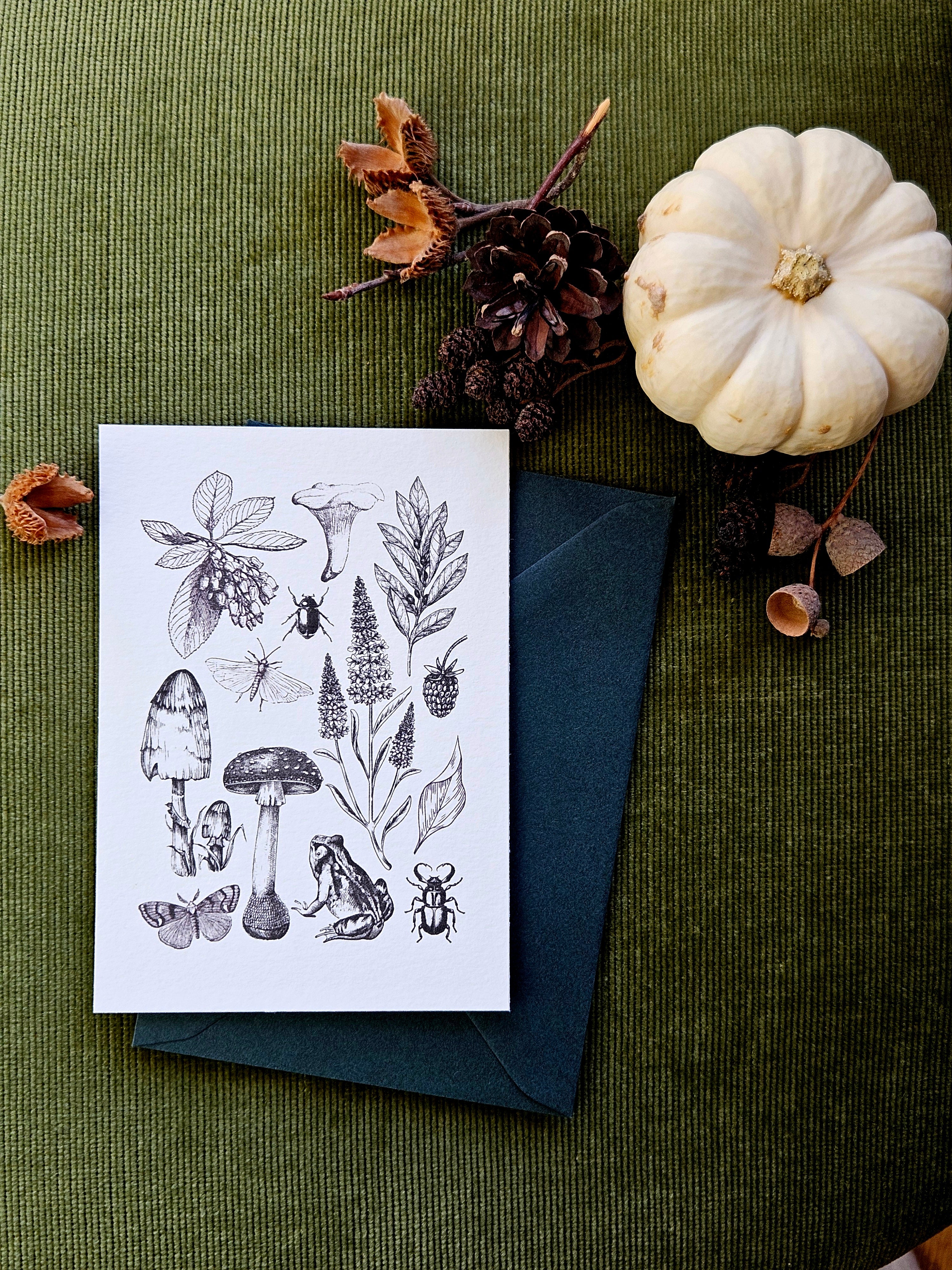 Grußkarte Im Schatten des Waldes