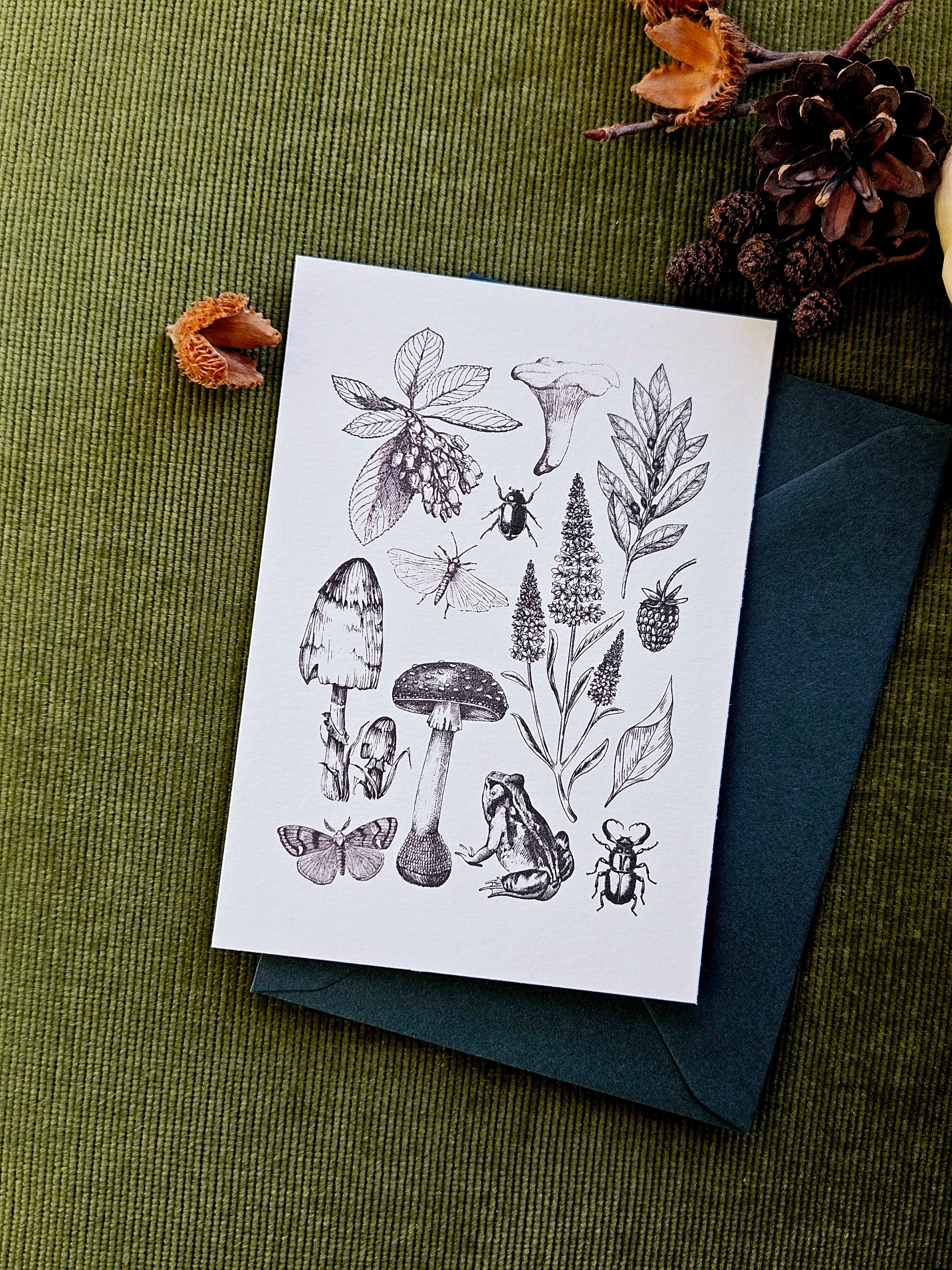 Grußkarte Im Schatten des Waldes