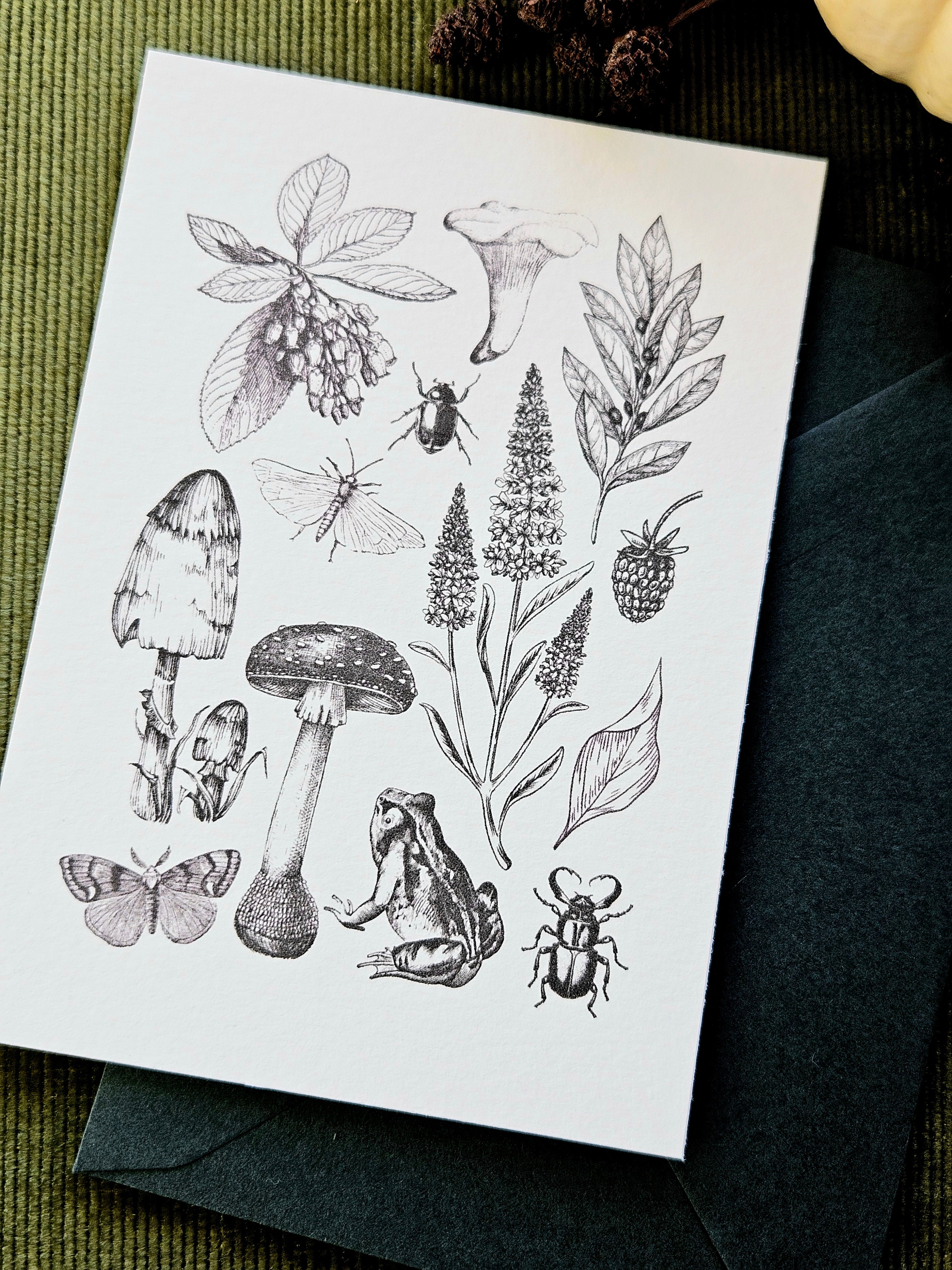 Grußkarte Im Schatten des Waldes