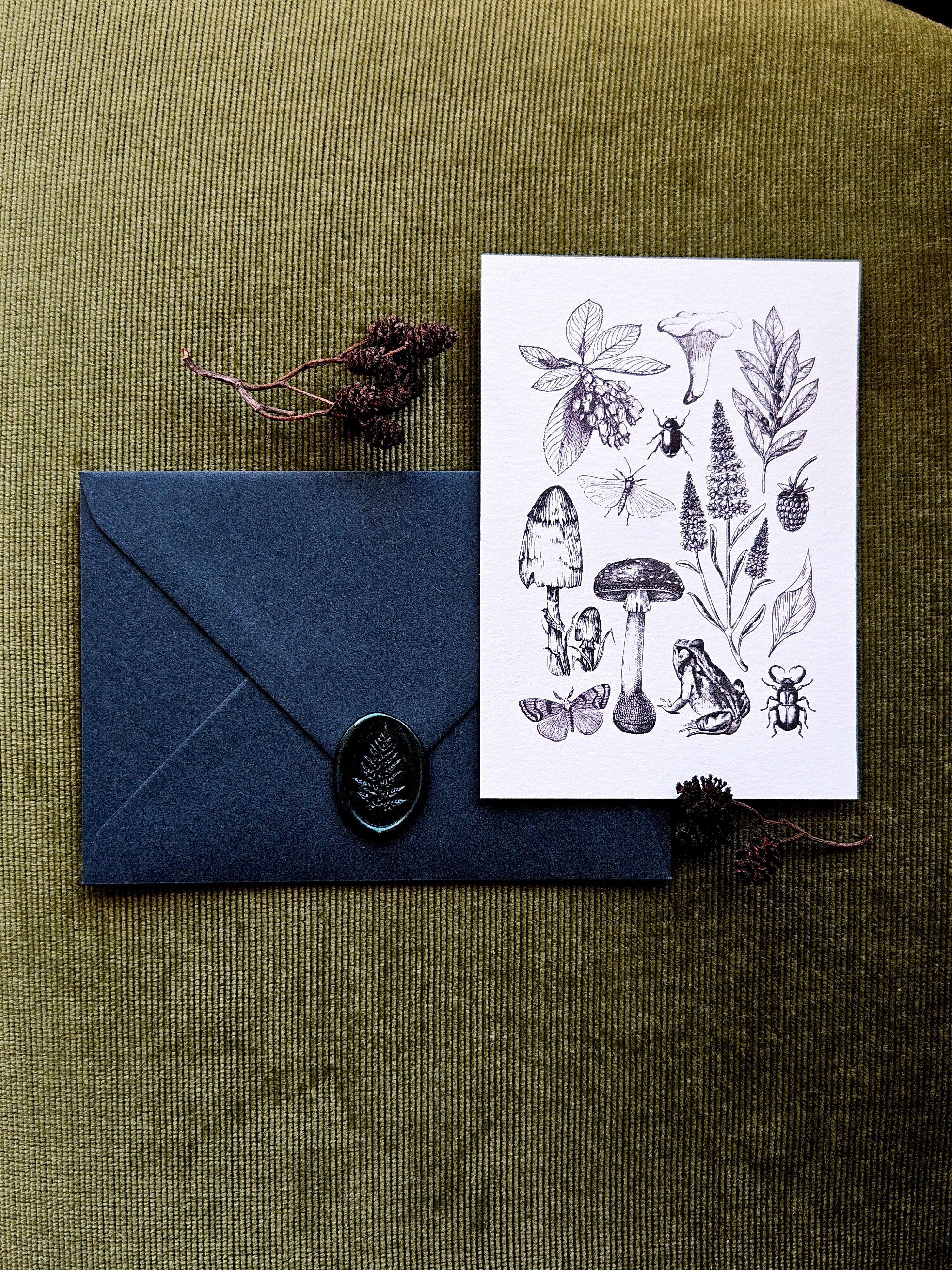 Grußkarte Im Schatten des Waldes