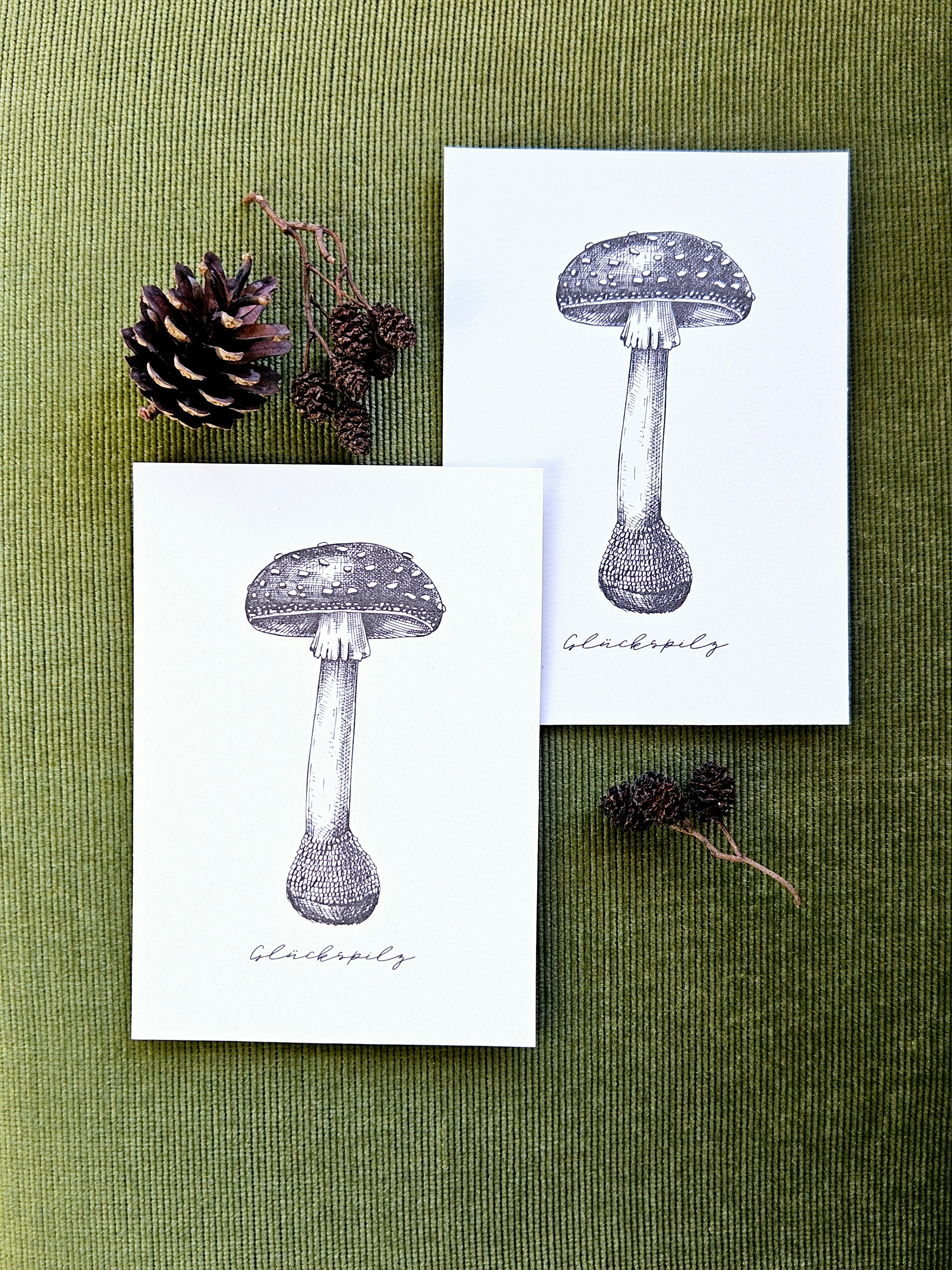 Grußkarte Glückspilz
