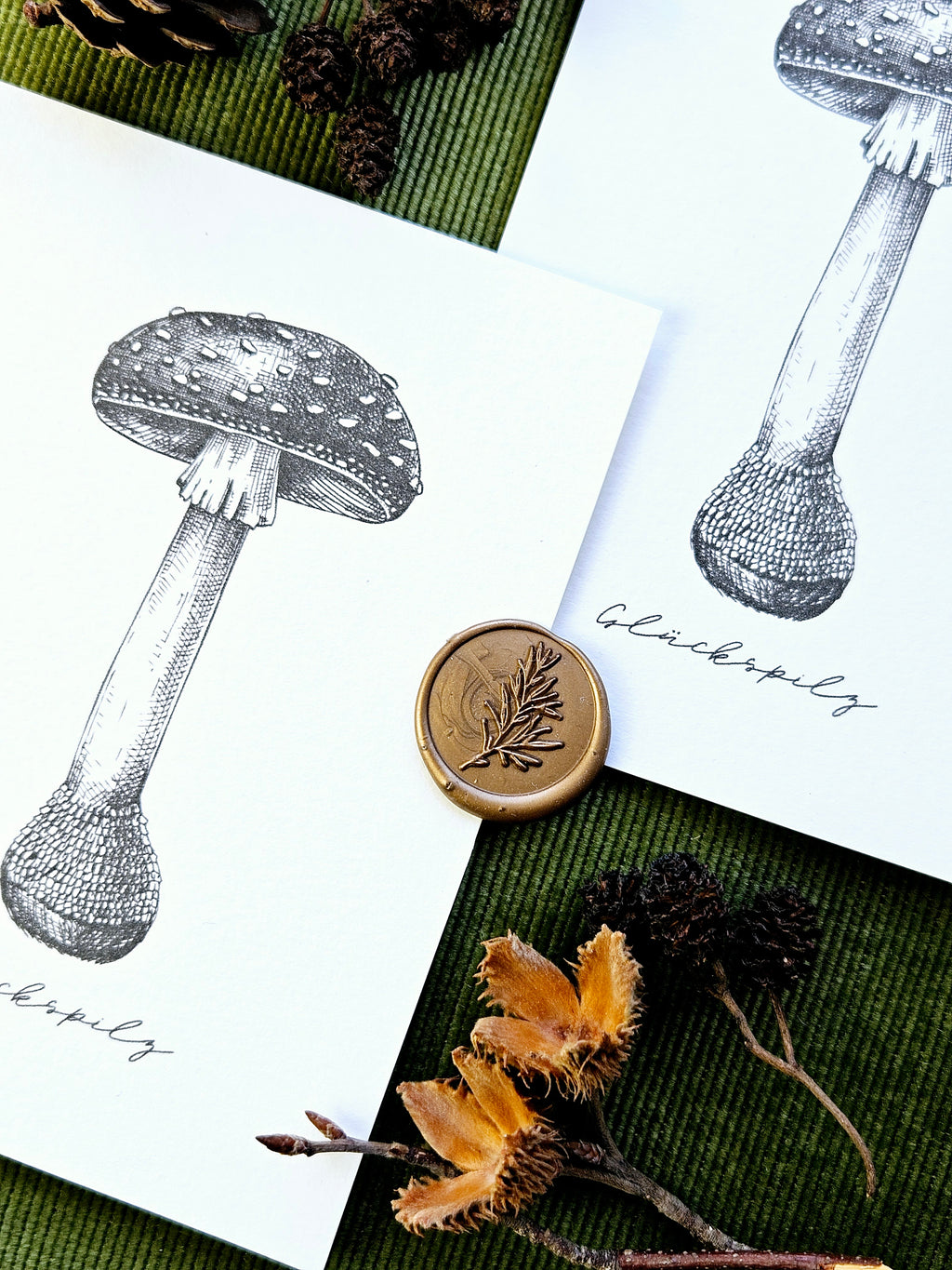 Grußkarte Glückspilz