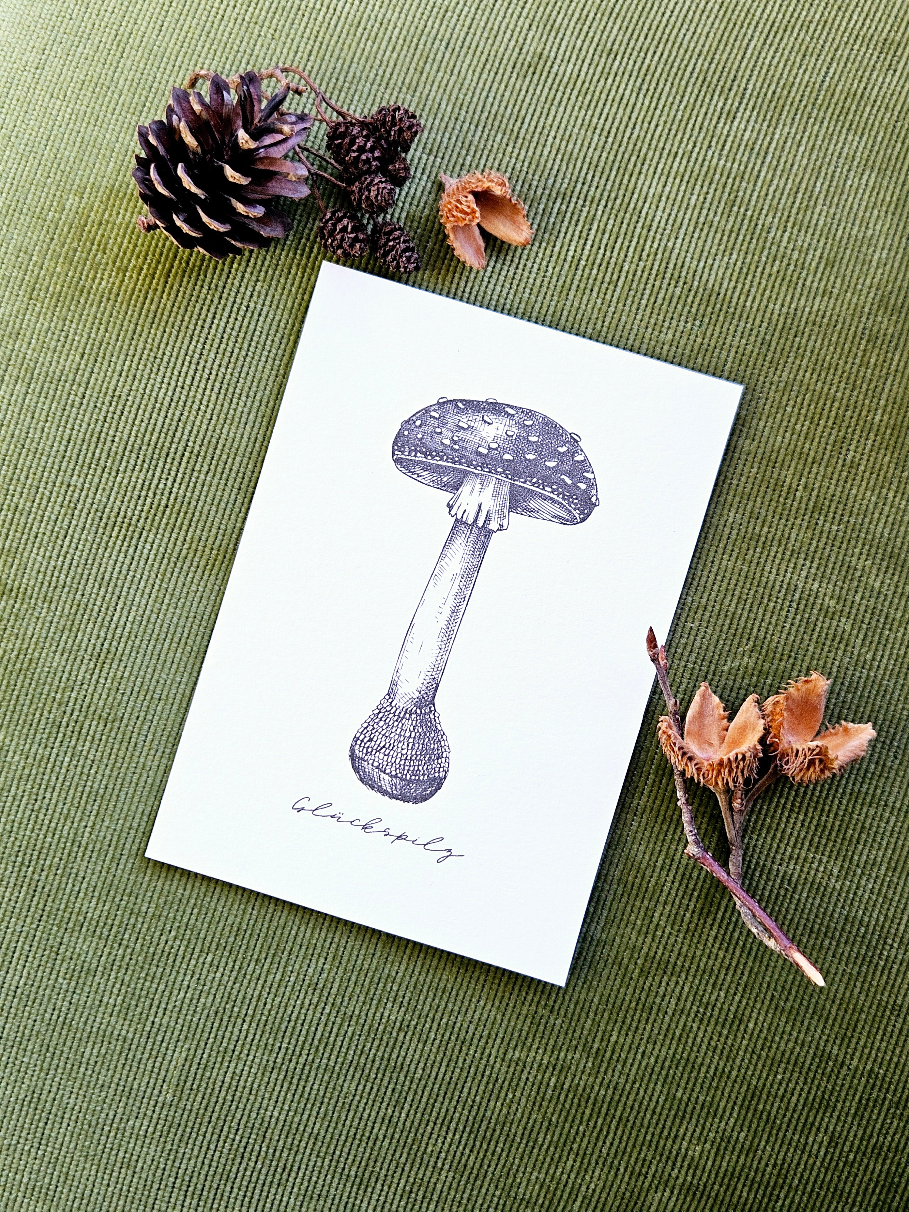 Grußkarte Glückspilz