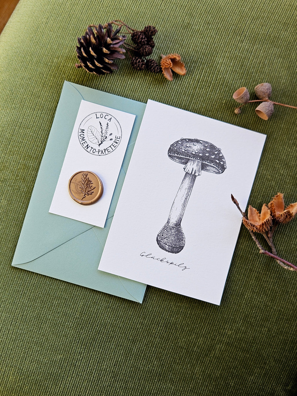 Grußkarte Glückspilz