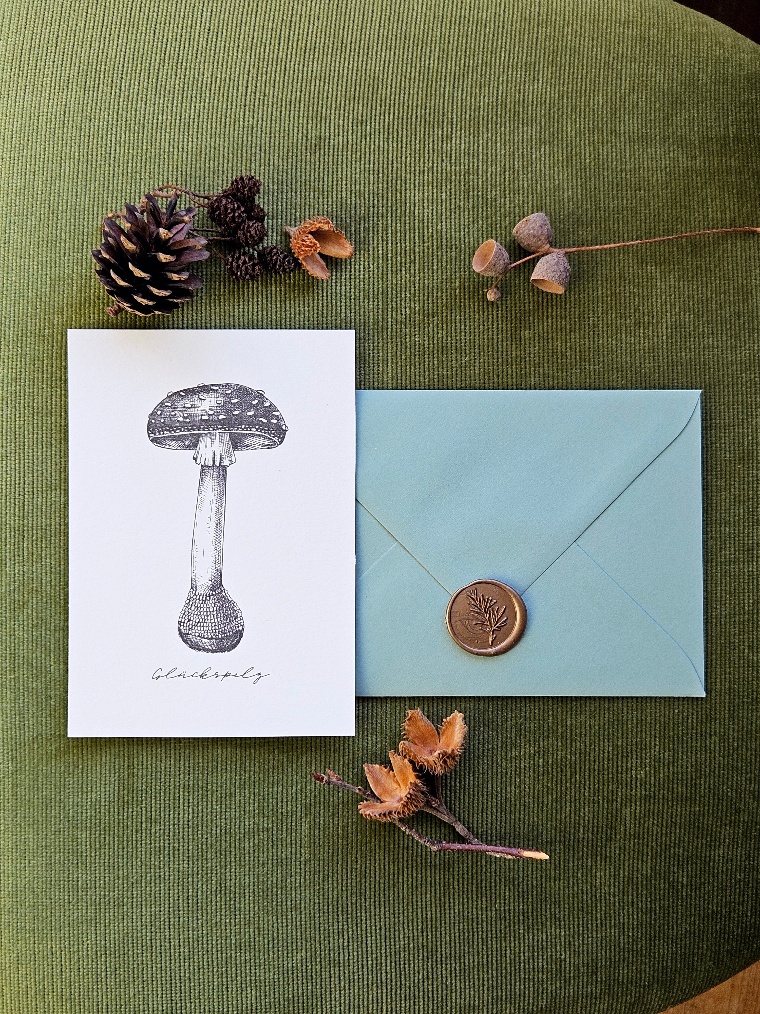 Grußkarte Glückspilz