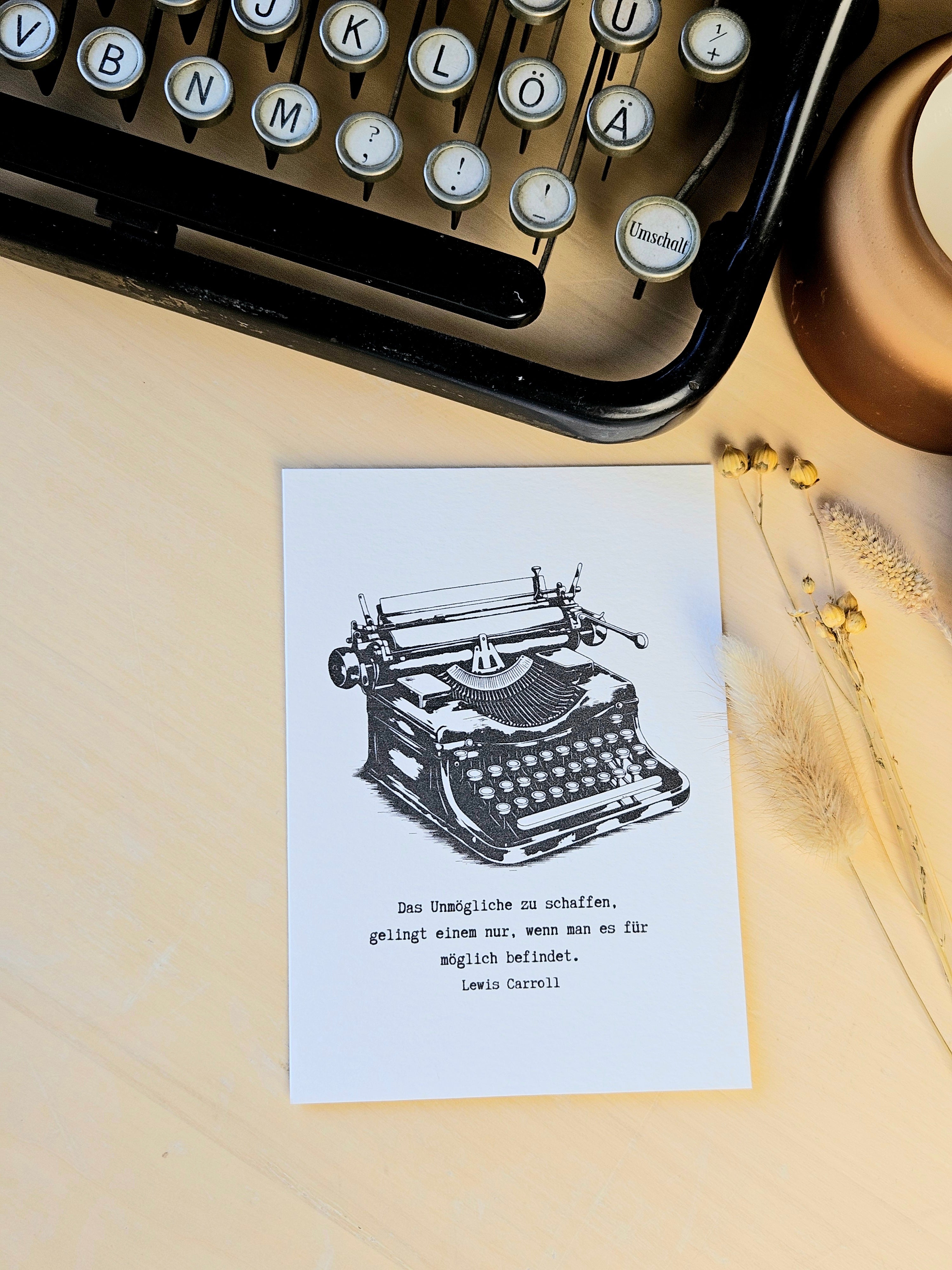 Grußkarte Schreibmaschinenpoesie