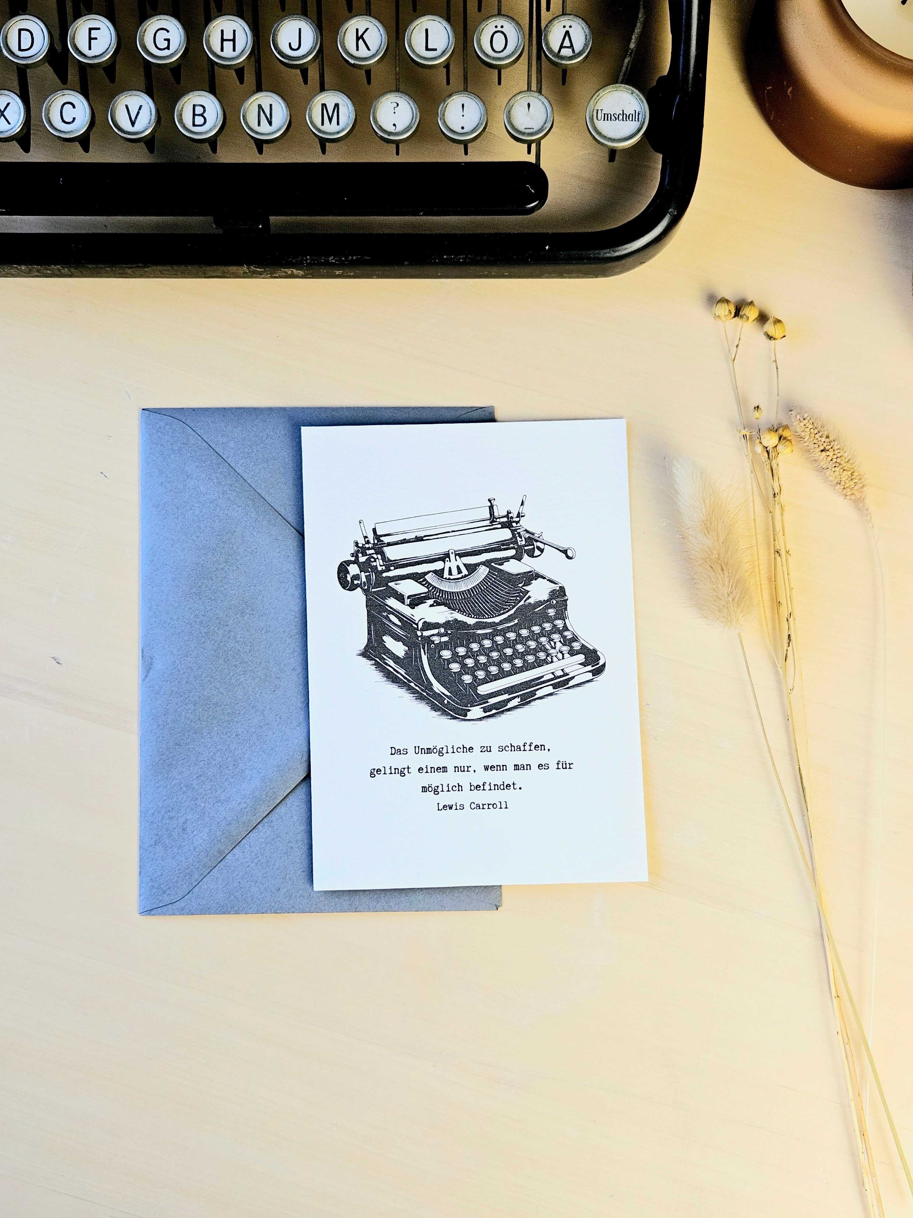 Grußkarte Schreibmaschinenpoesie