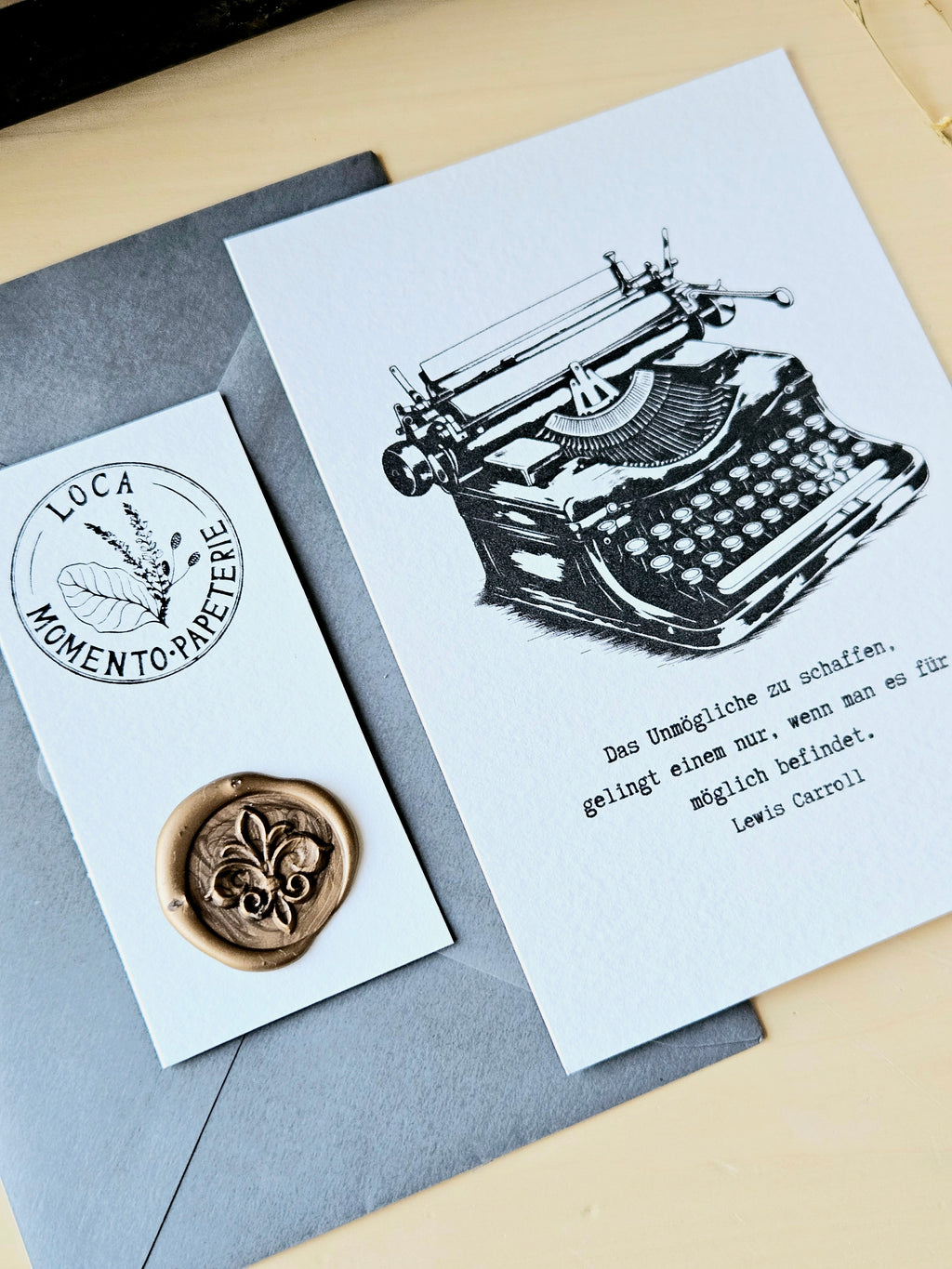 Grußkarte Schreibmaschinenpoesie
