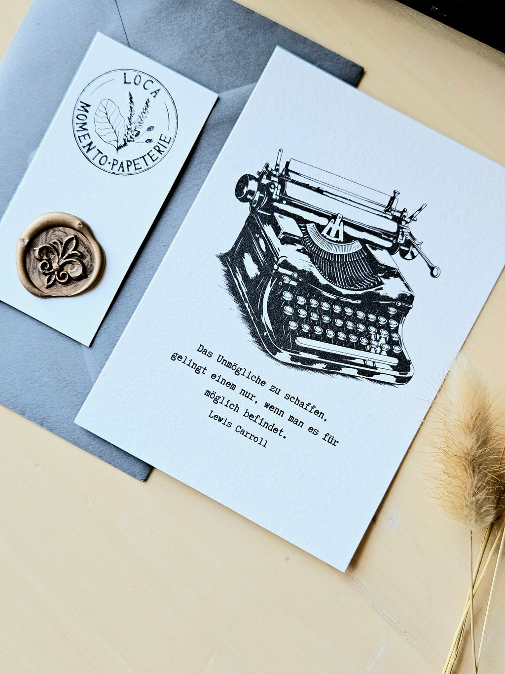 Grußkarte Schreibmaschinenpoesie