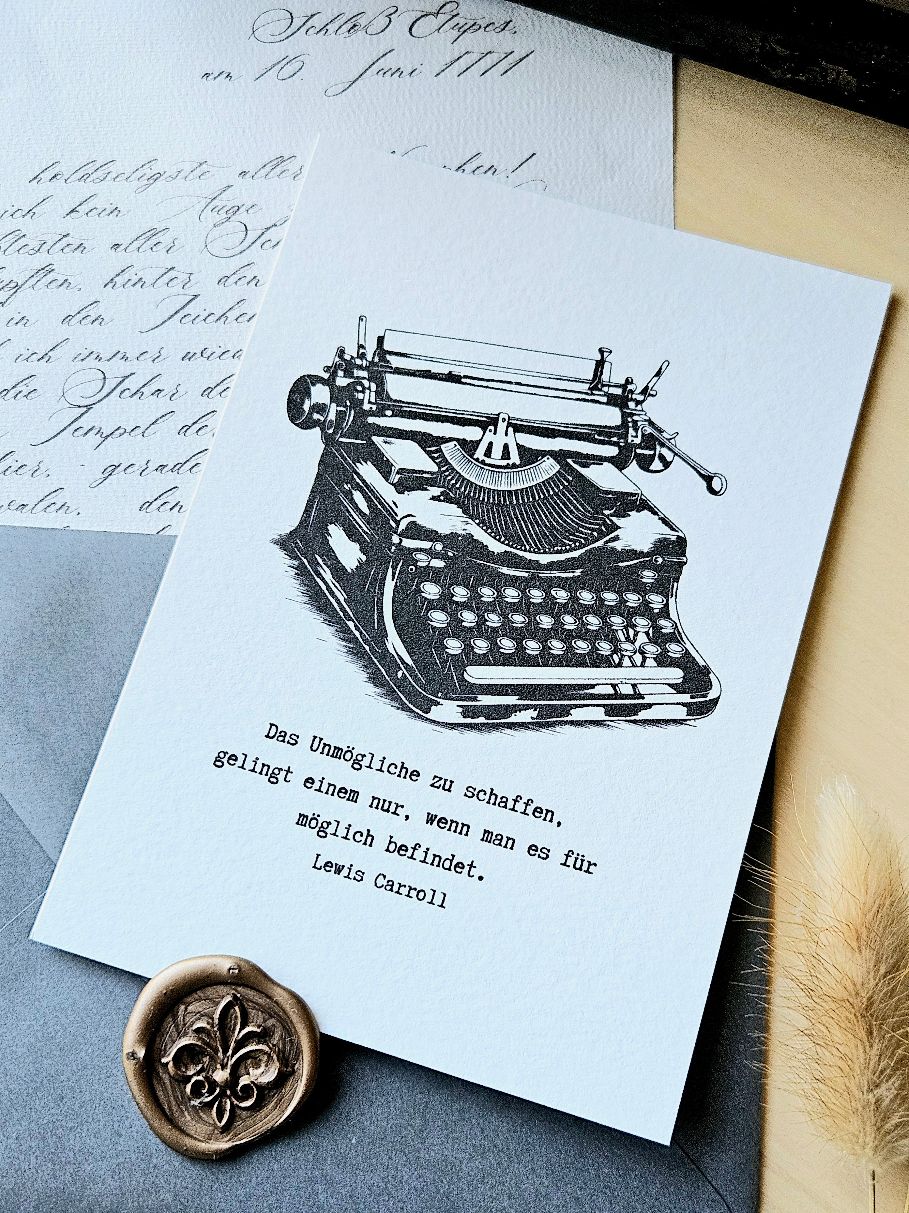 Grußkarte Schreibmaschinenpoesie