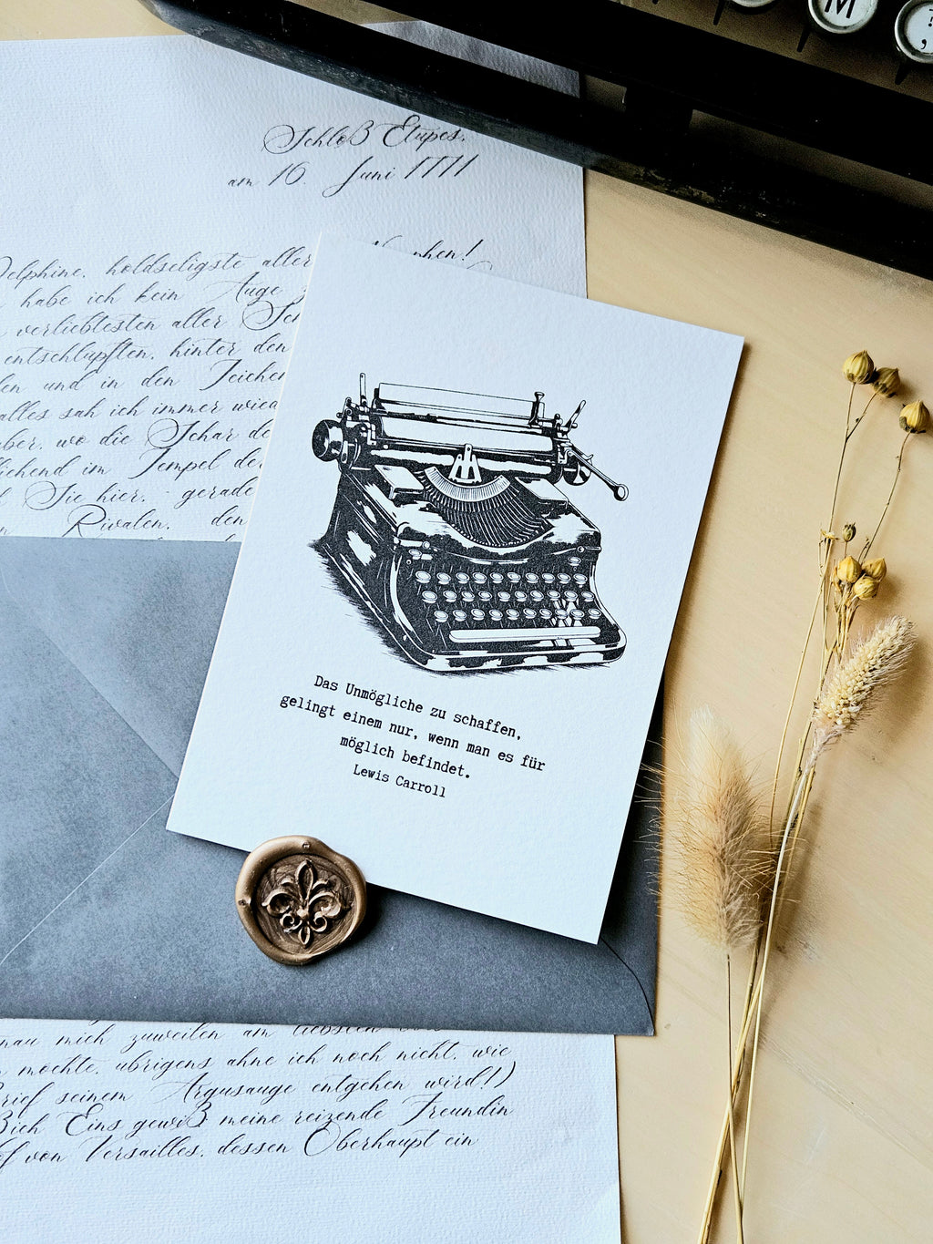 Grußkarte Schreibmaschinenpoesie