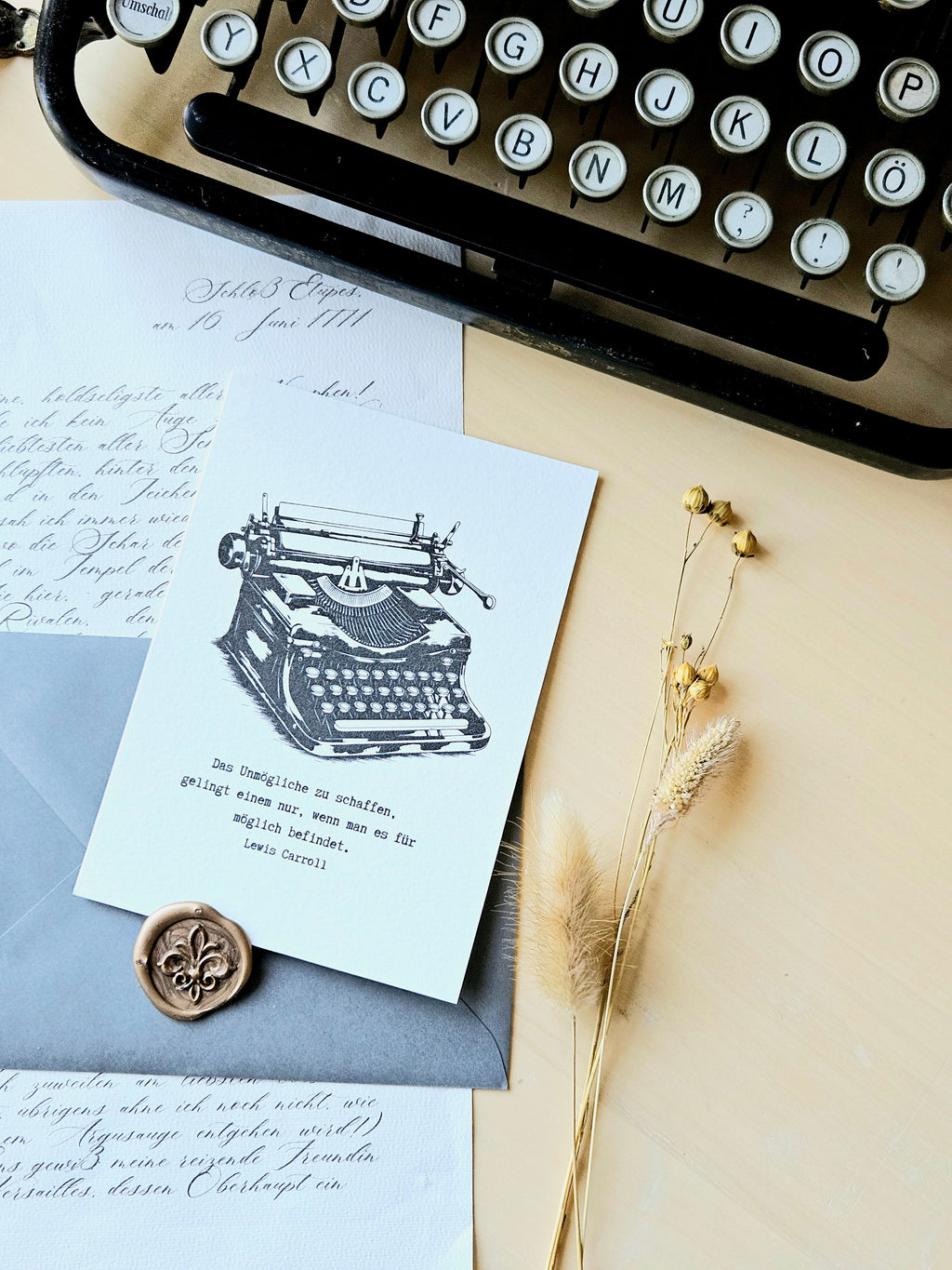 Grußkarte Schreibmaschinenpoesie