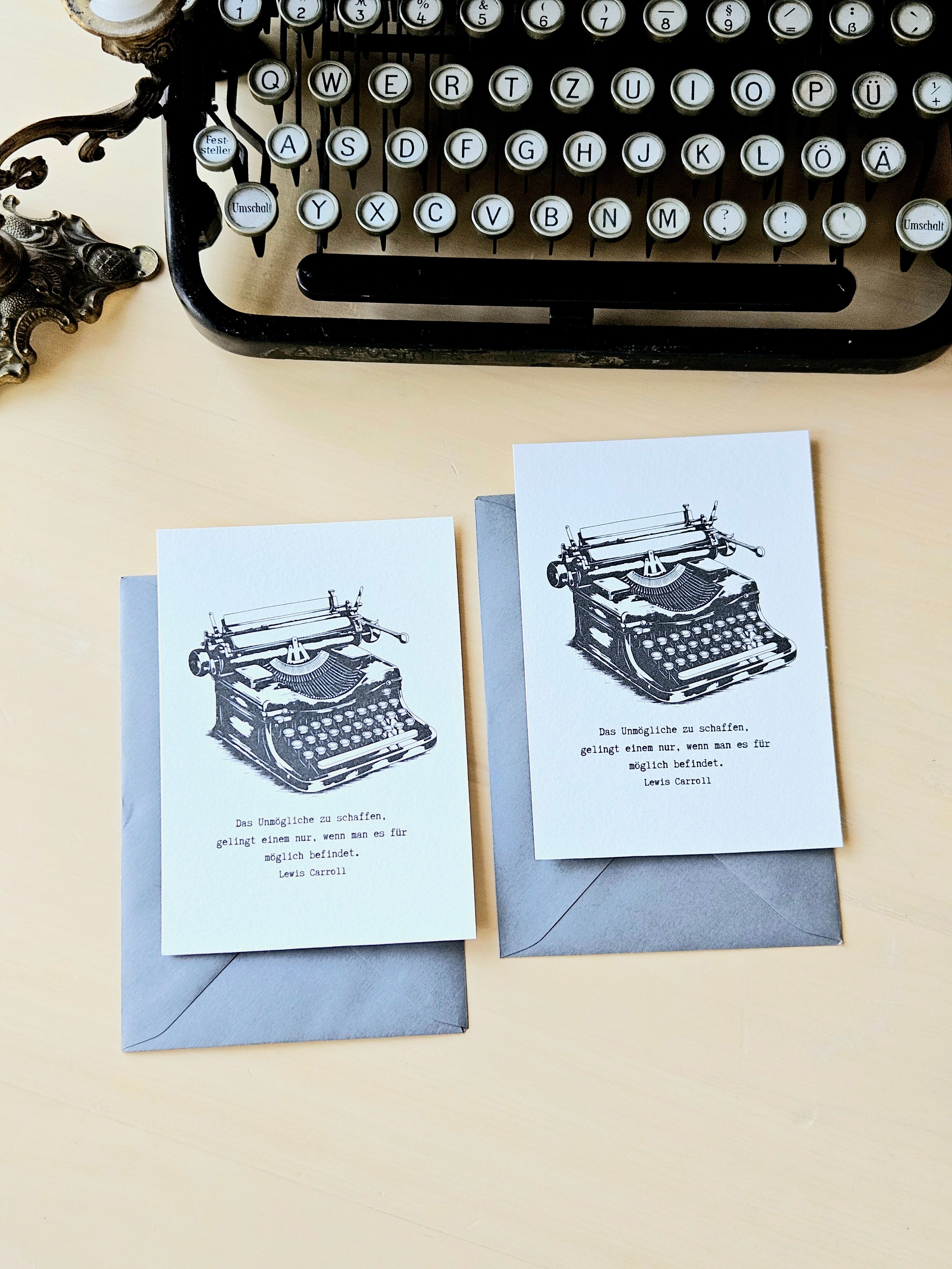 Grußkarte Schreibmaschinenpoesie