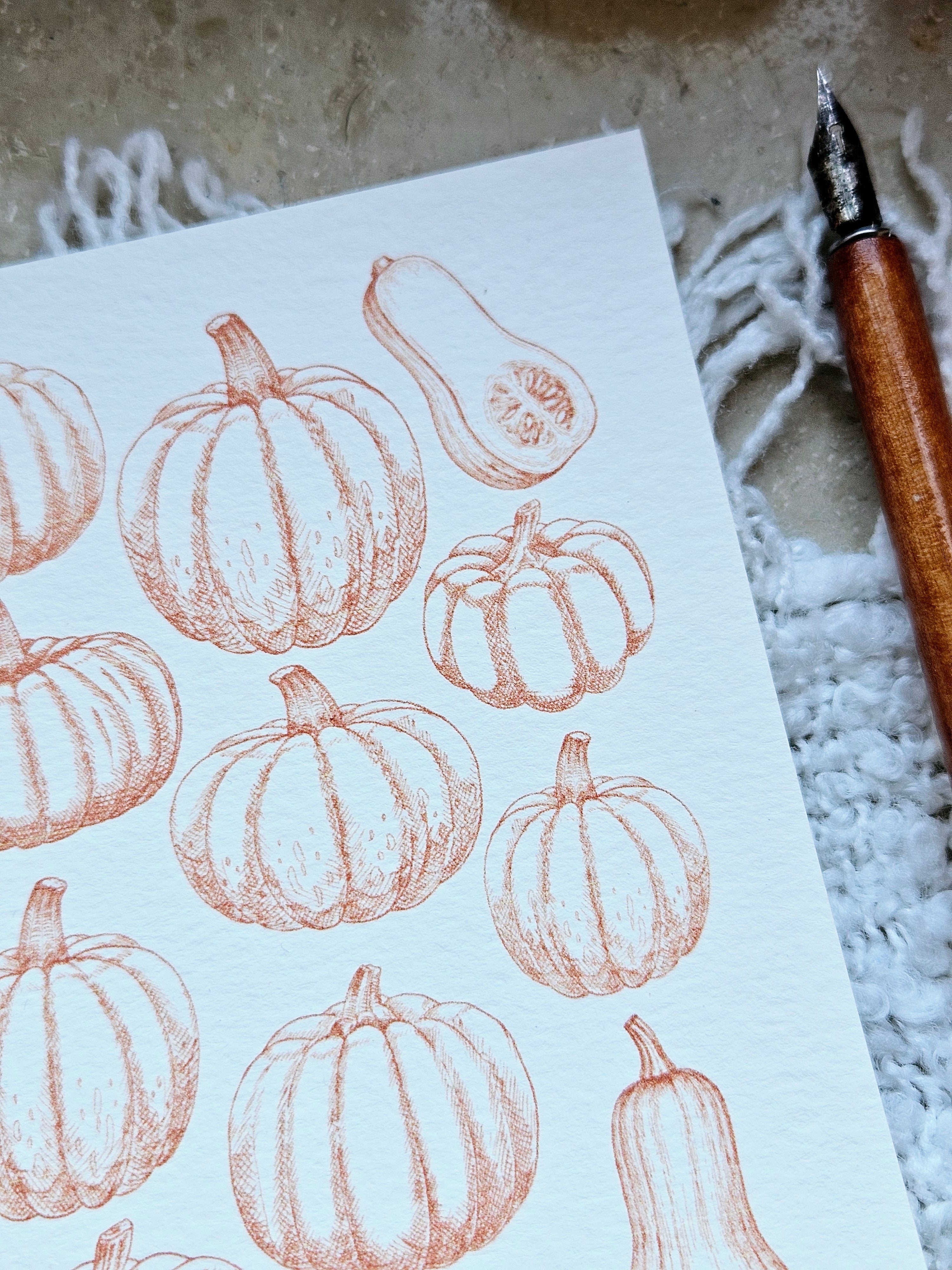 Grußkarte Kürbiszeit