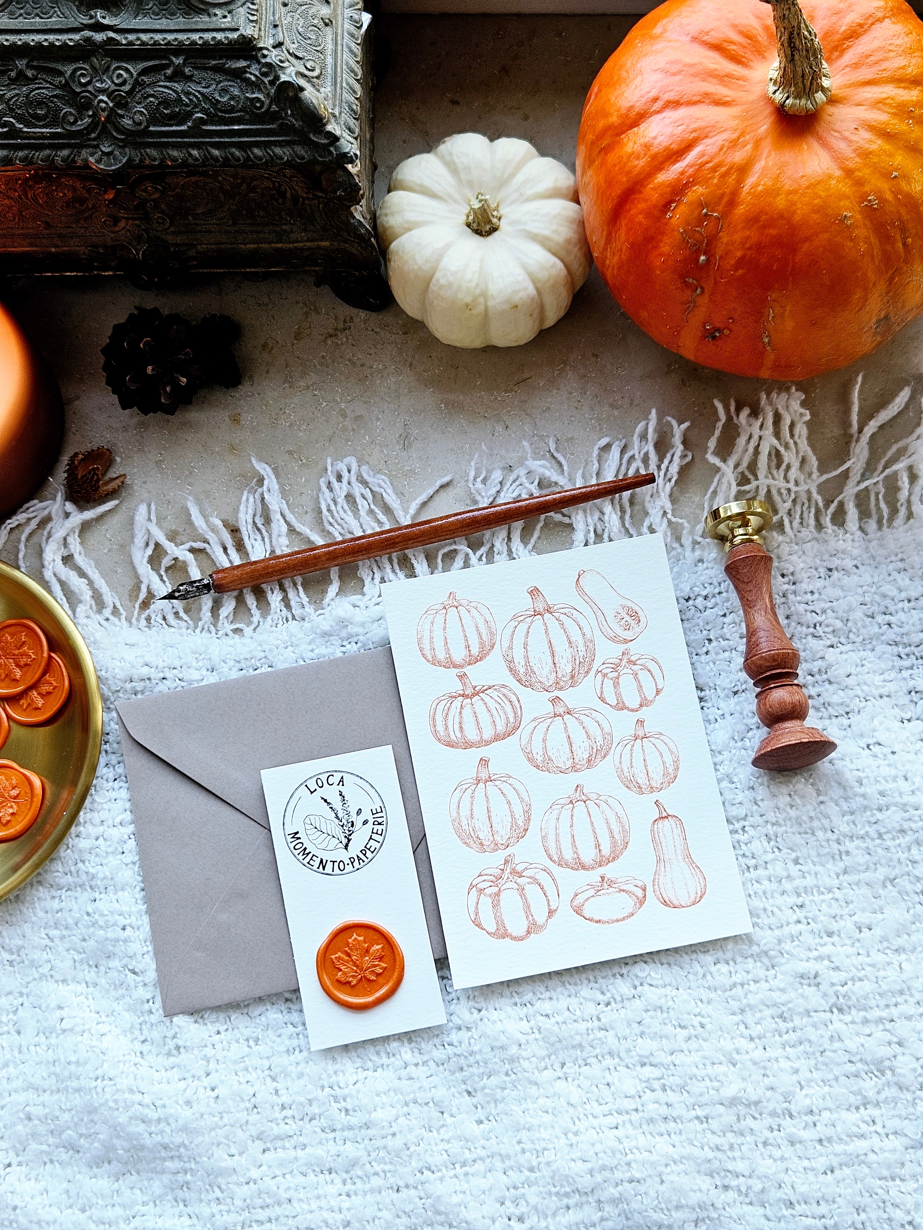 Grußkarte Kürbiszeit