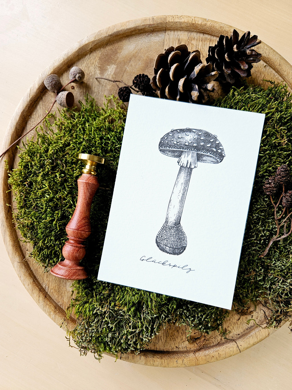 Grußkarte Glückspilz