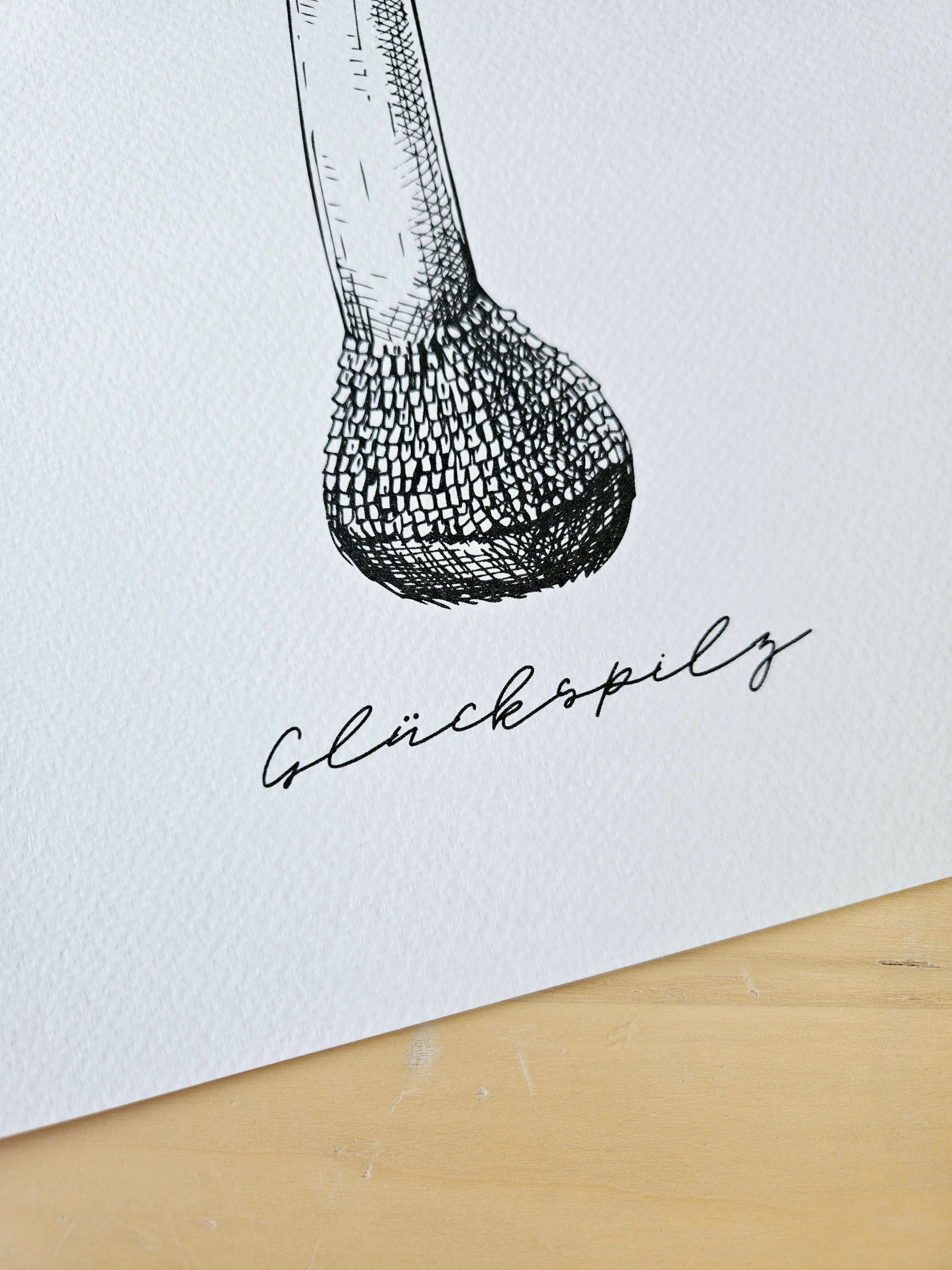 Kunstdruck Glückspilz