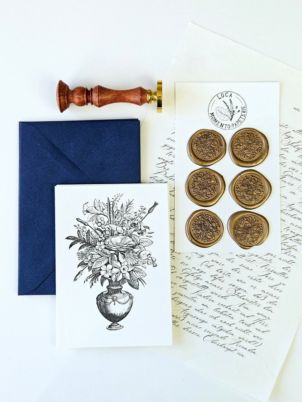 6er Set Grußkarten Blumen Bouquets Vintage