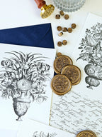 6er Grußkarten Set Blumen Bouquets