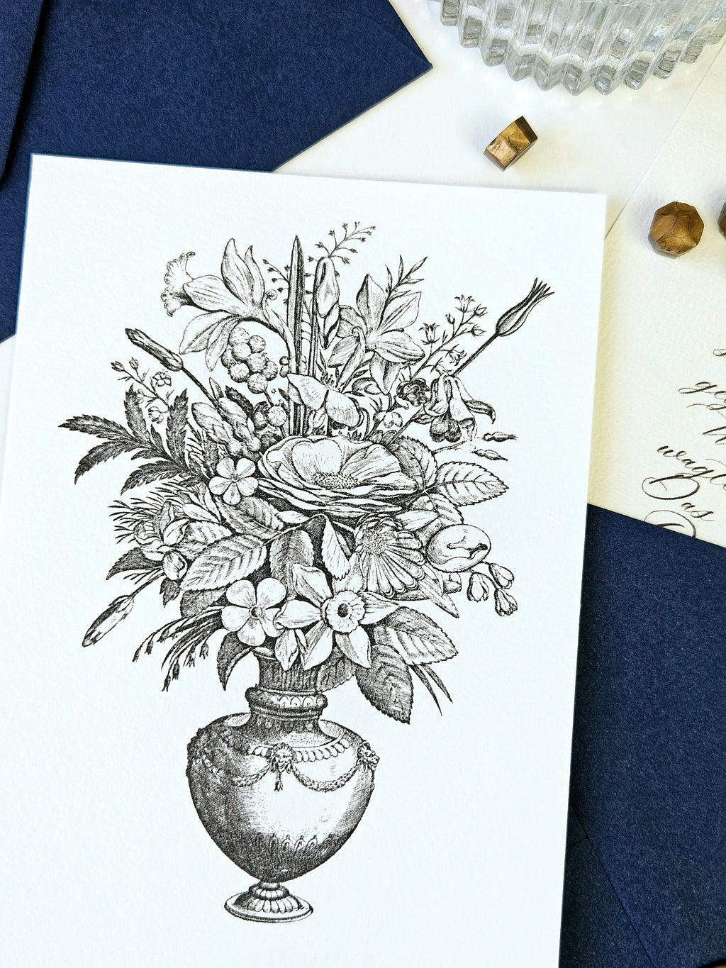 6er Grußkarten Set Blumen Bouquets