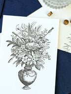 6er Grußkarten Set Blumen Bouquets