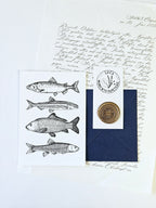 Grußkarte Maritimer Fischzug