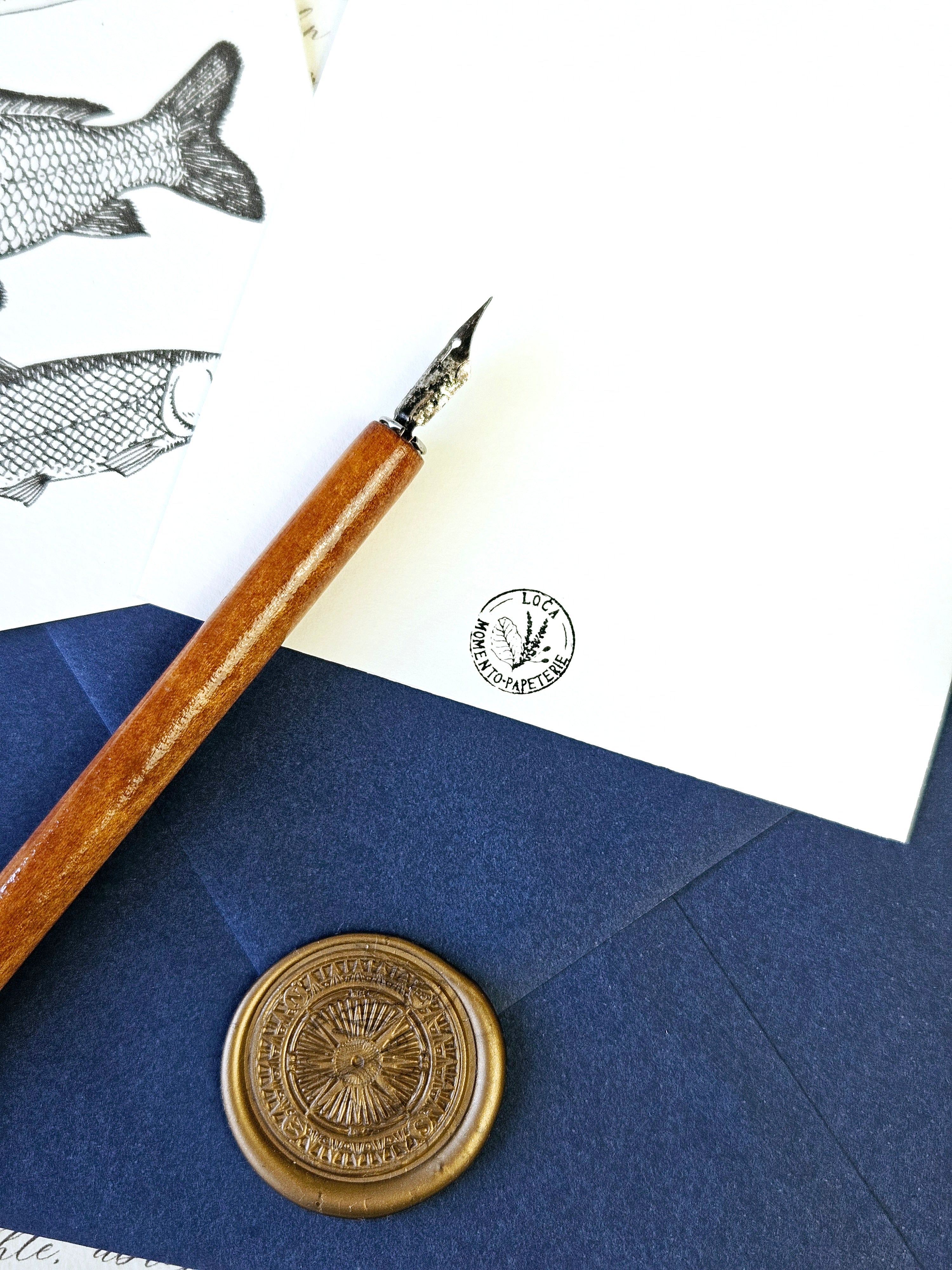 Grußkarte Maritimer Fischzug