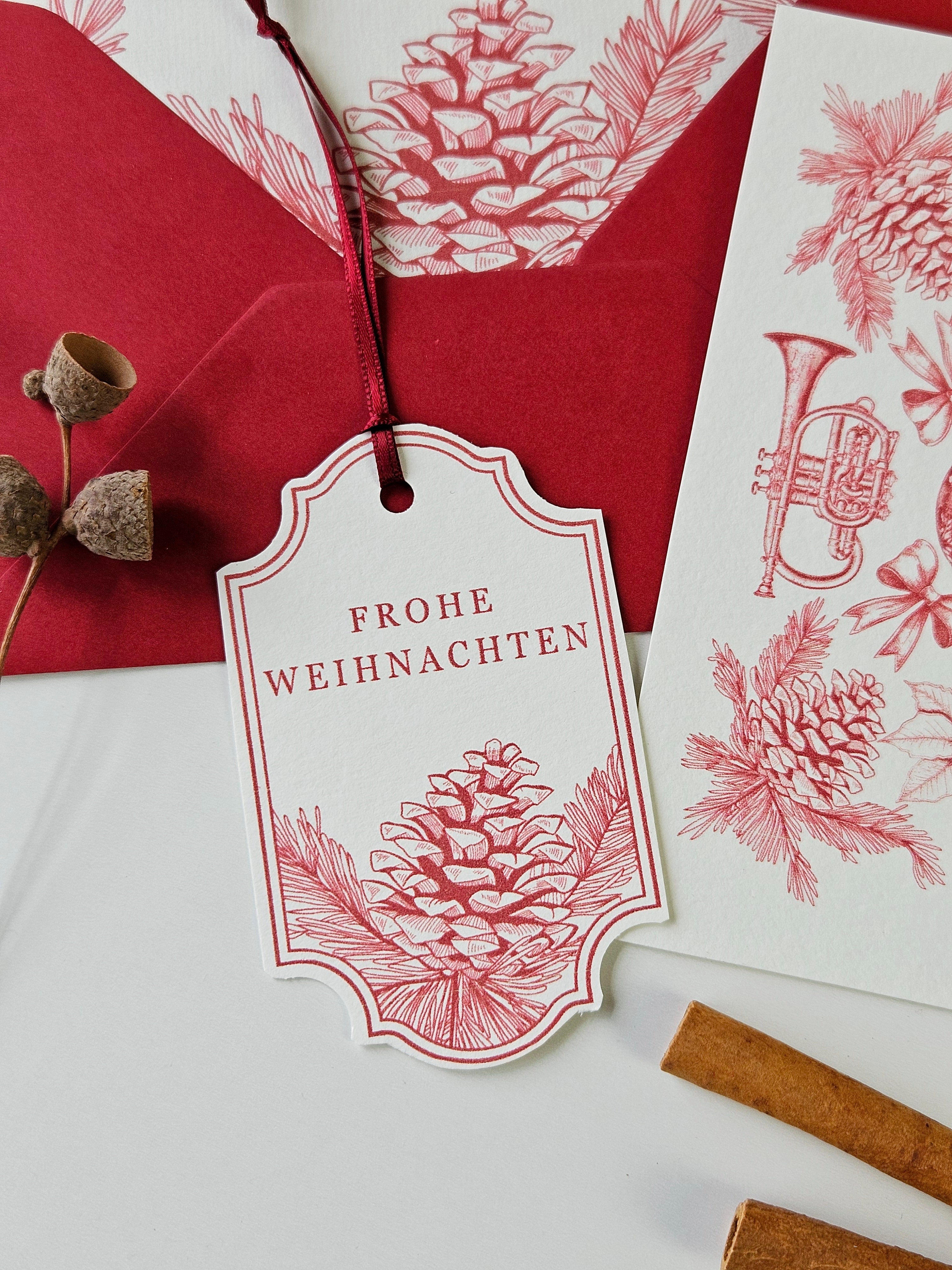 Geschenkanhänger Festliche Nostalgie