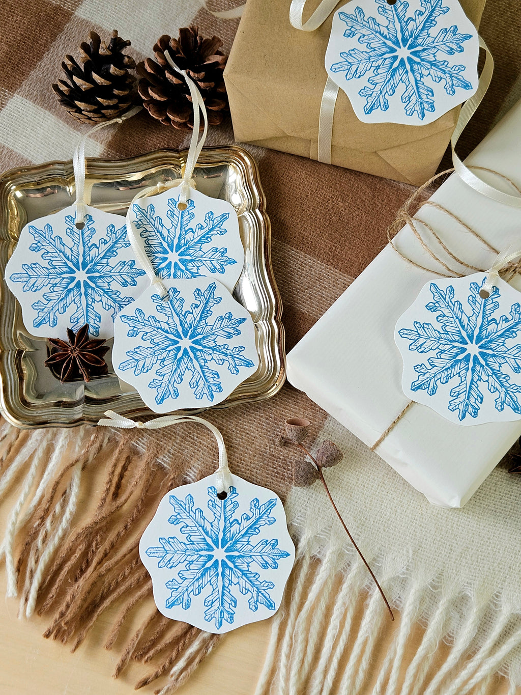 Geschenkanhänger Schimmernde Weihnacht