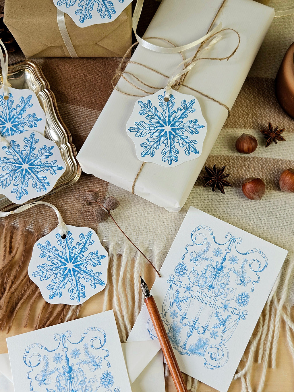 Geschenkanhänger Schimmernde Weihnacht