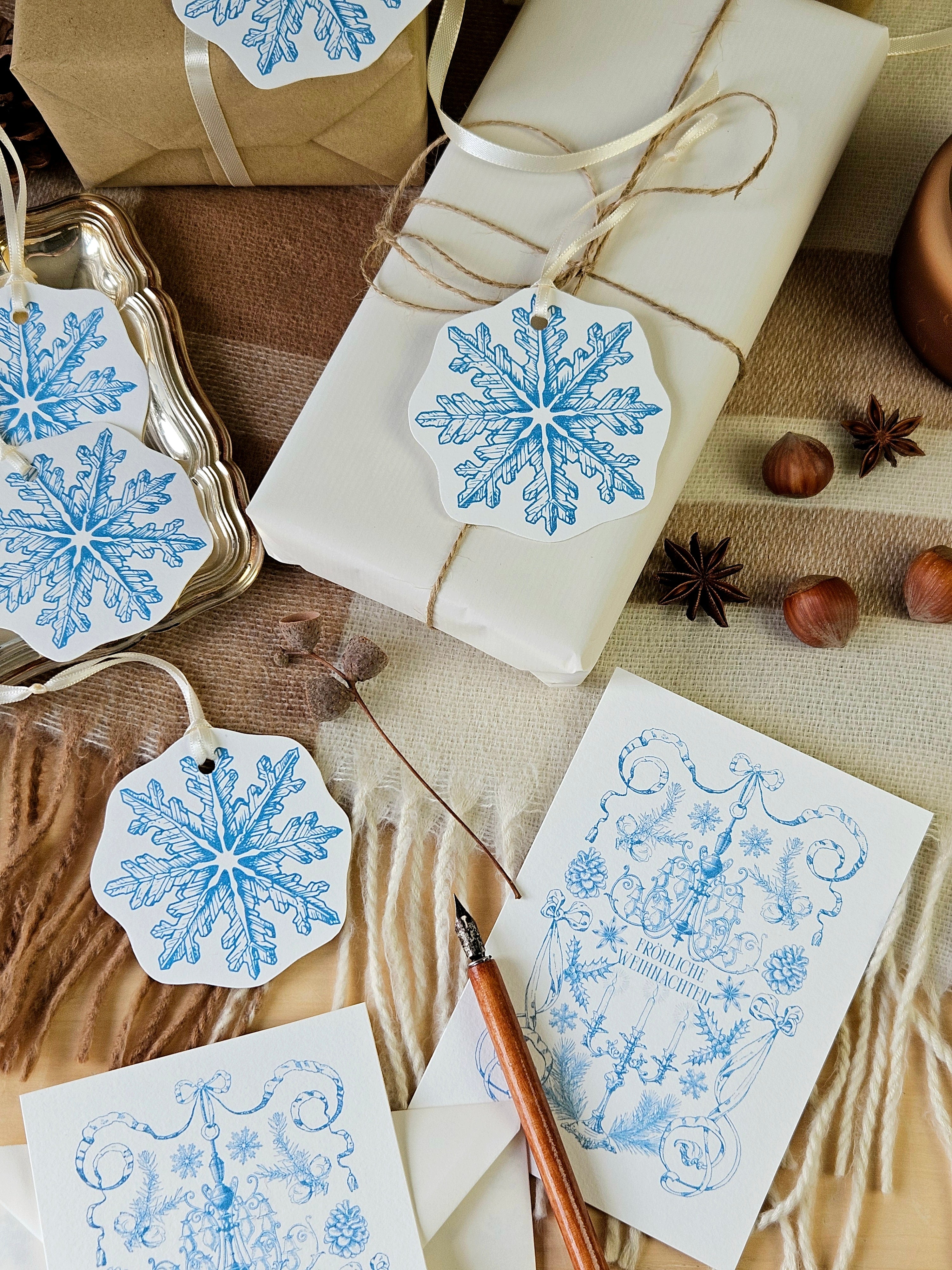 Geschenkanhänger Schimmernde Weihnacht