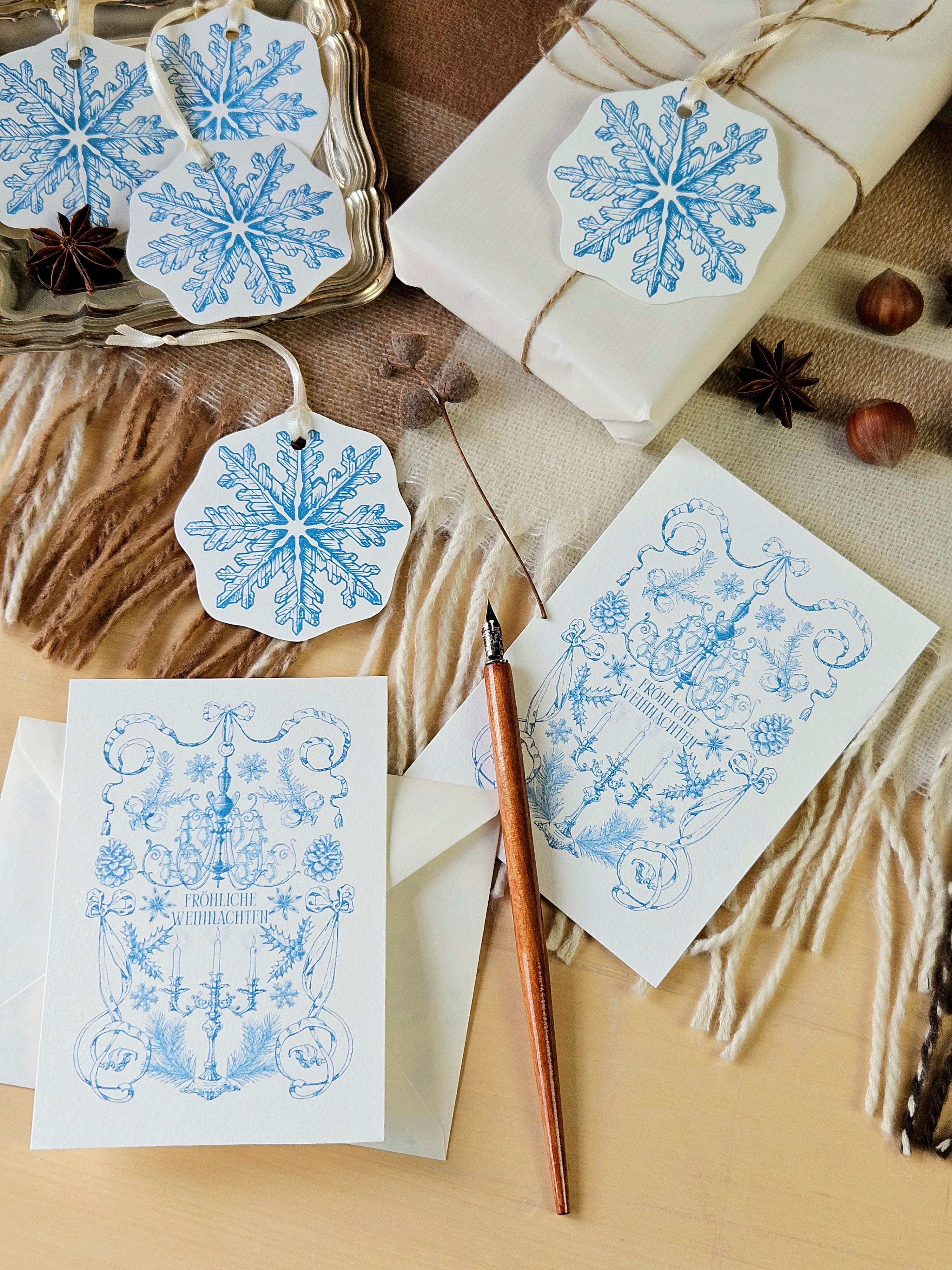 Geschenkanhänger Schimmernde Weihnacht