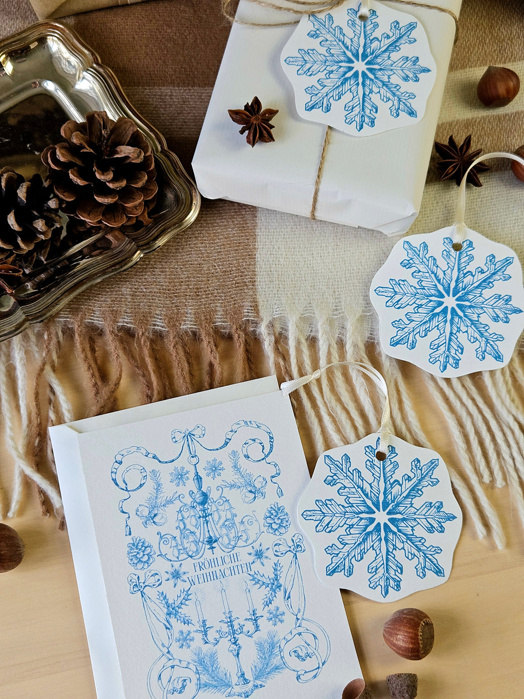 Geschenkanhänger Schimmernde Weihnacht