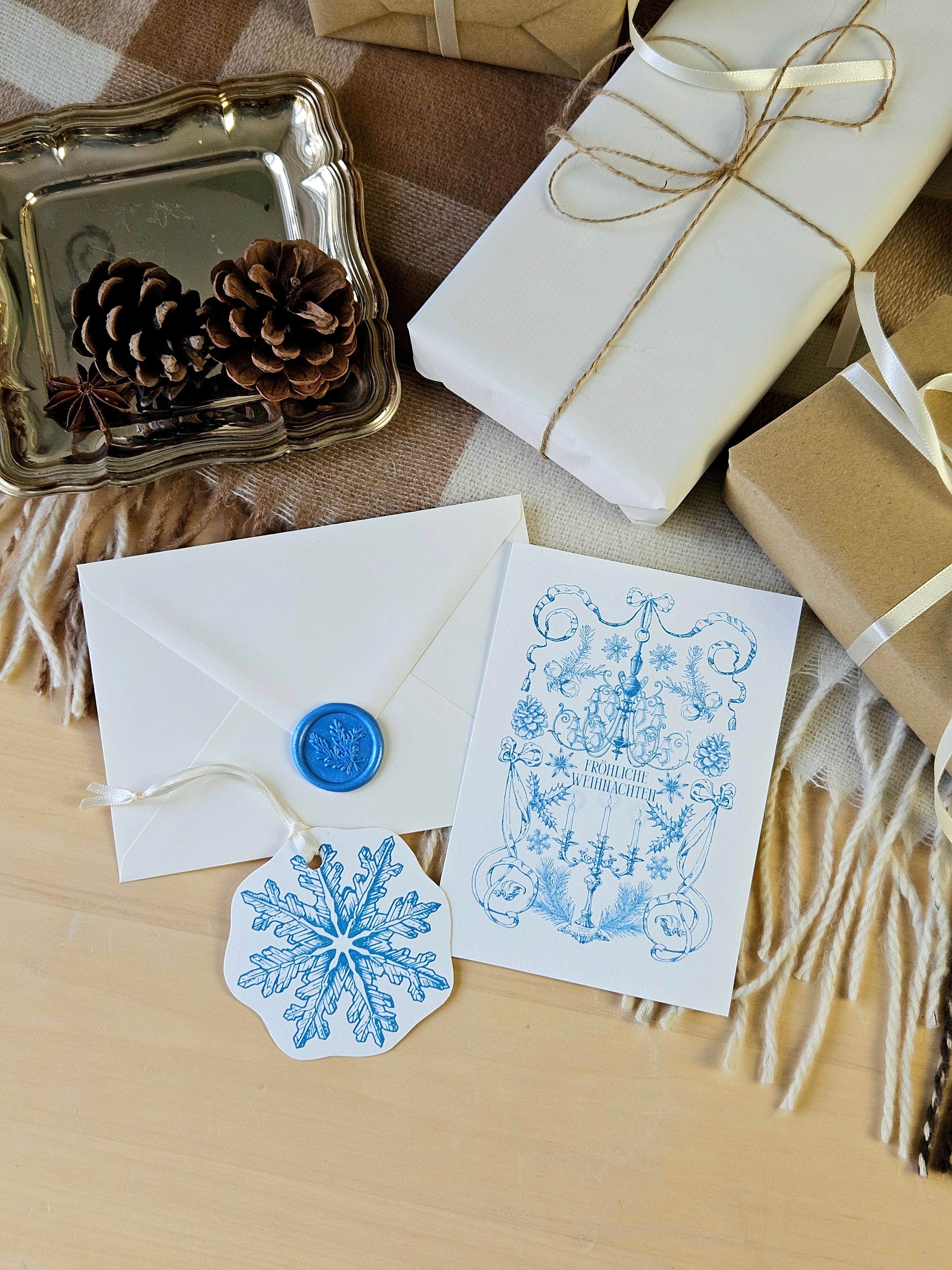 Geschenkanhänger Schimmernde Weihnacht