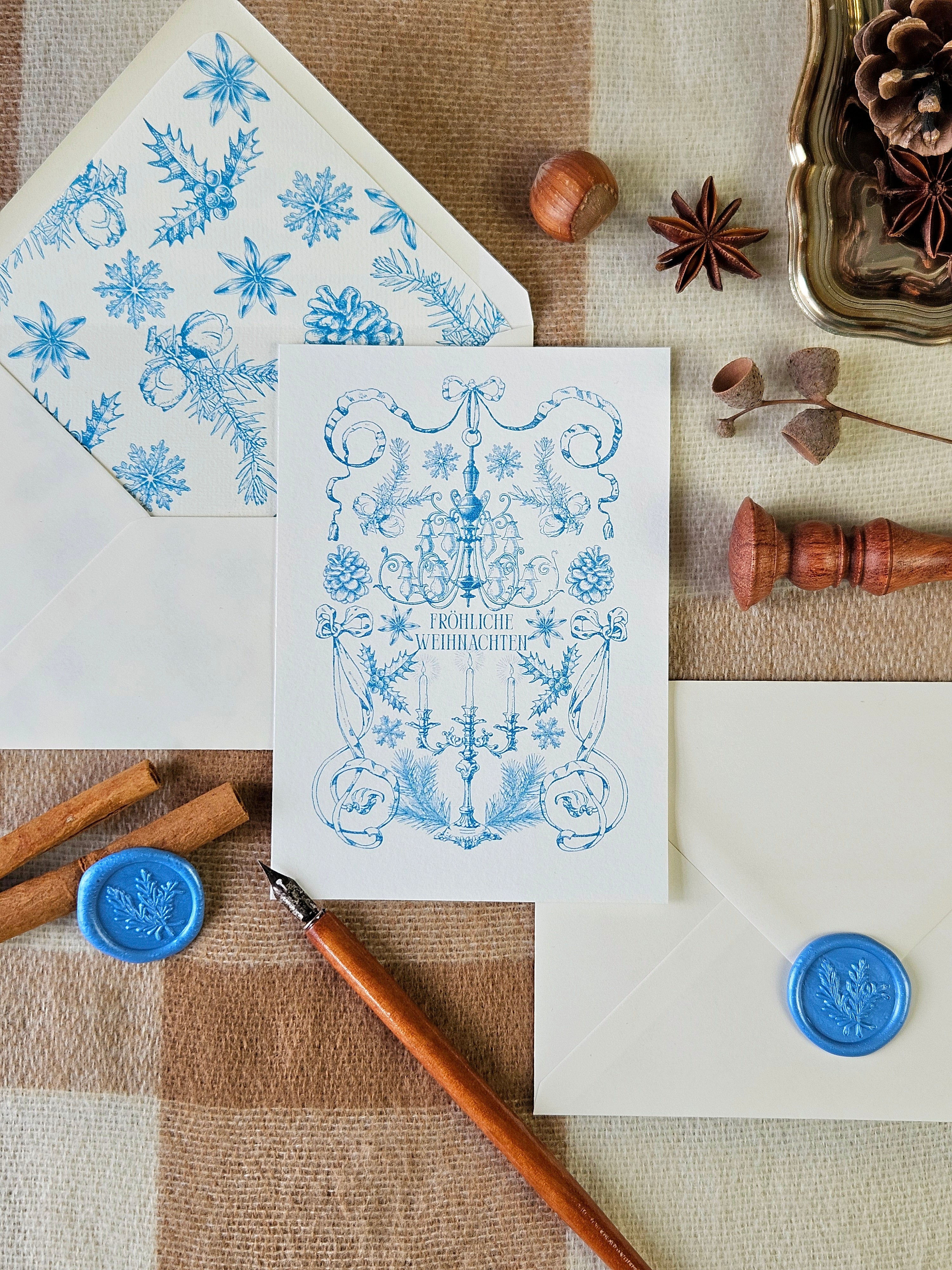 Weihnachtskarte Schimmernde Weihnacht