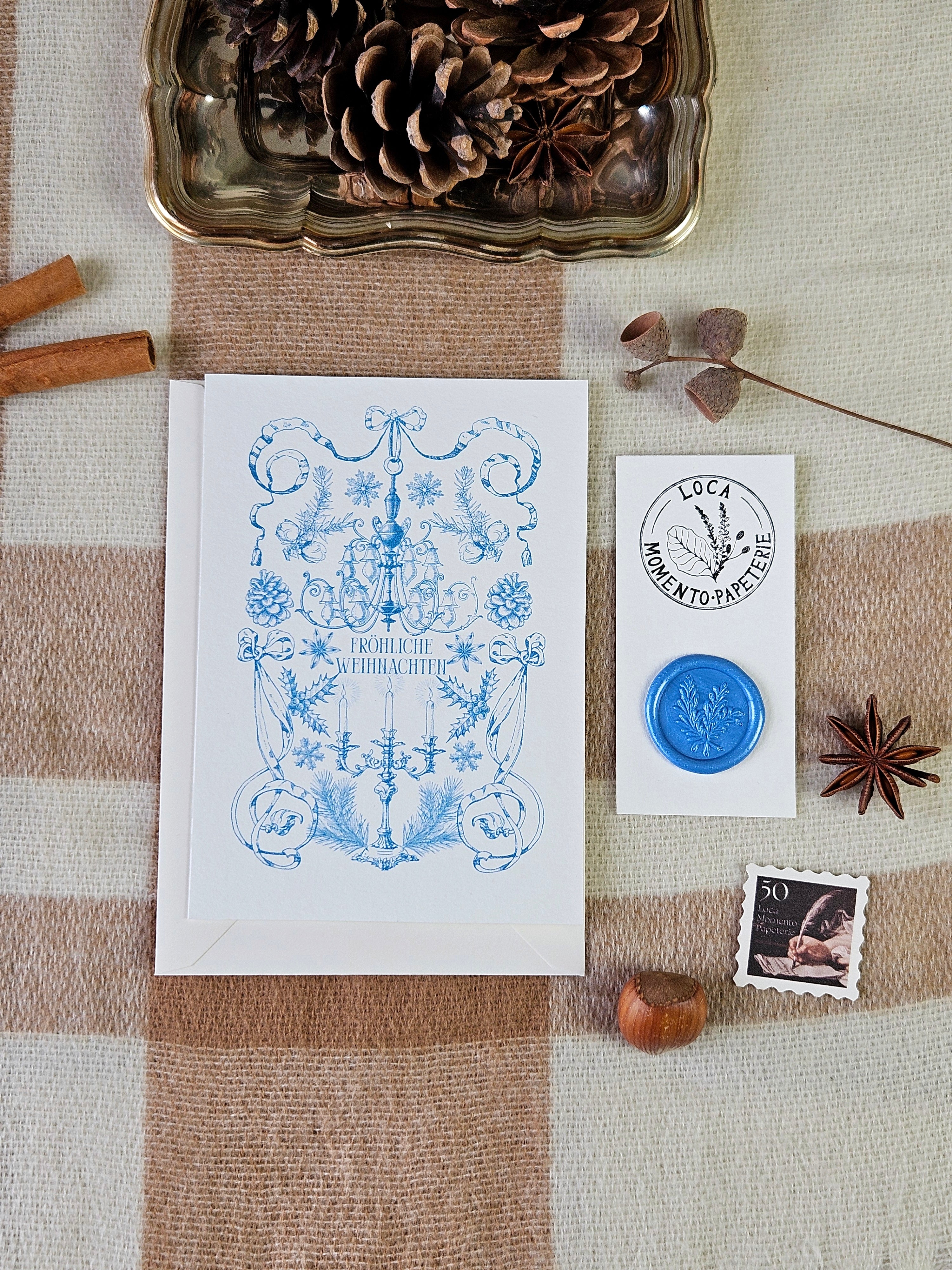 Weihnachtskarte Schimmernde Weihnacht