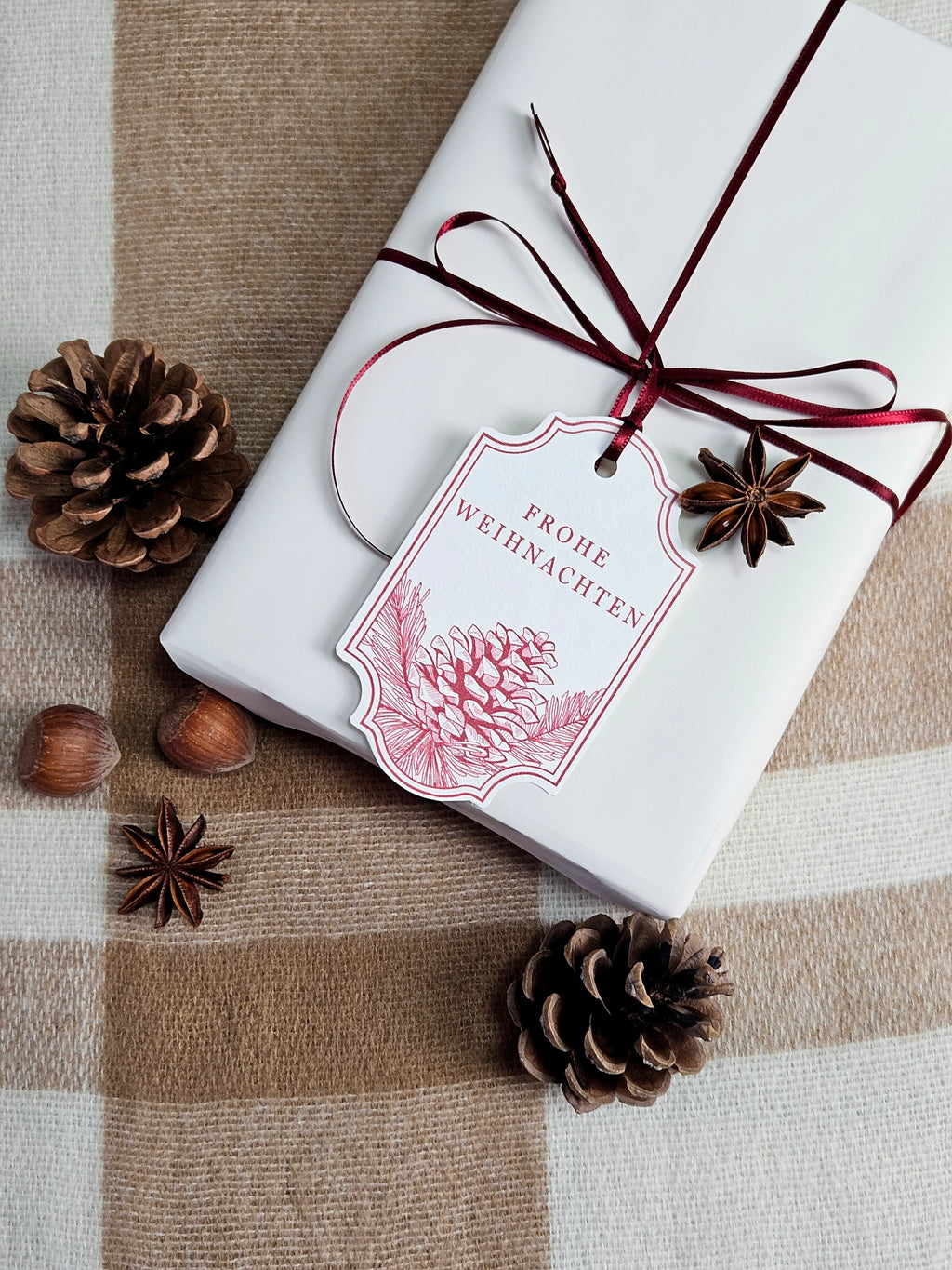 Geschenkanhänger Festliche Nostalgie