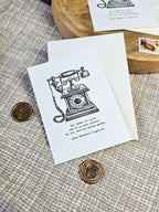 Grußkarte Vintage Telefon