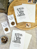 Grußkarte Vintage Telefon