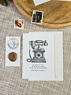 Grußkarte Vintage Telefon