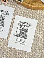 Grußkarte Vintage Telefon