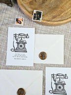 Grußkarte Vintage Telefon