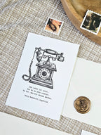 Grußkarte Vintage Telefon