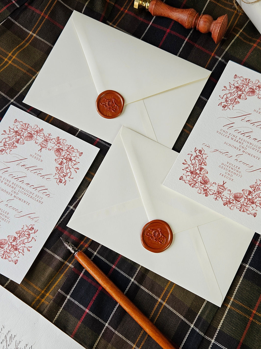 Weihnachtskarte Von Misteln und Glockenzauber