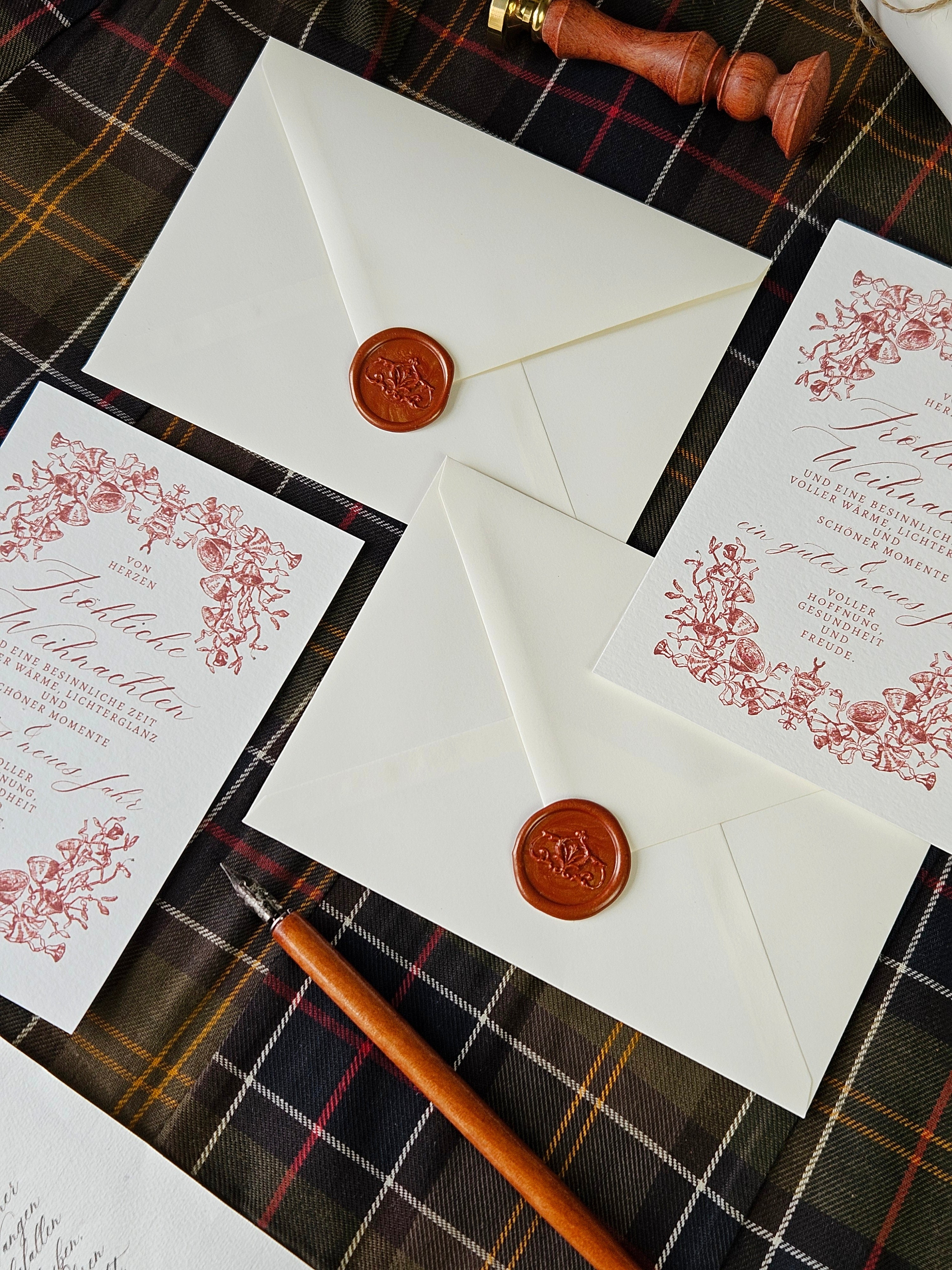 Weihnachtskarte Von Misteln und Glockenzauber