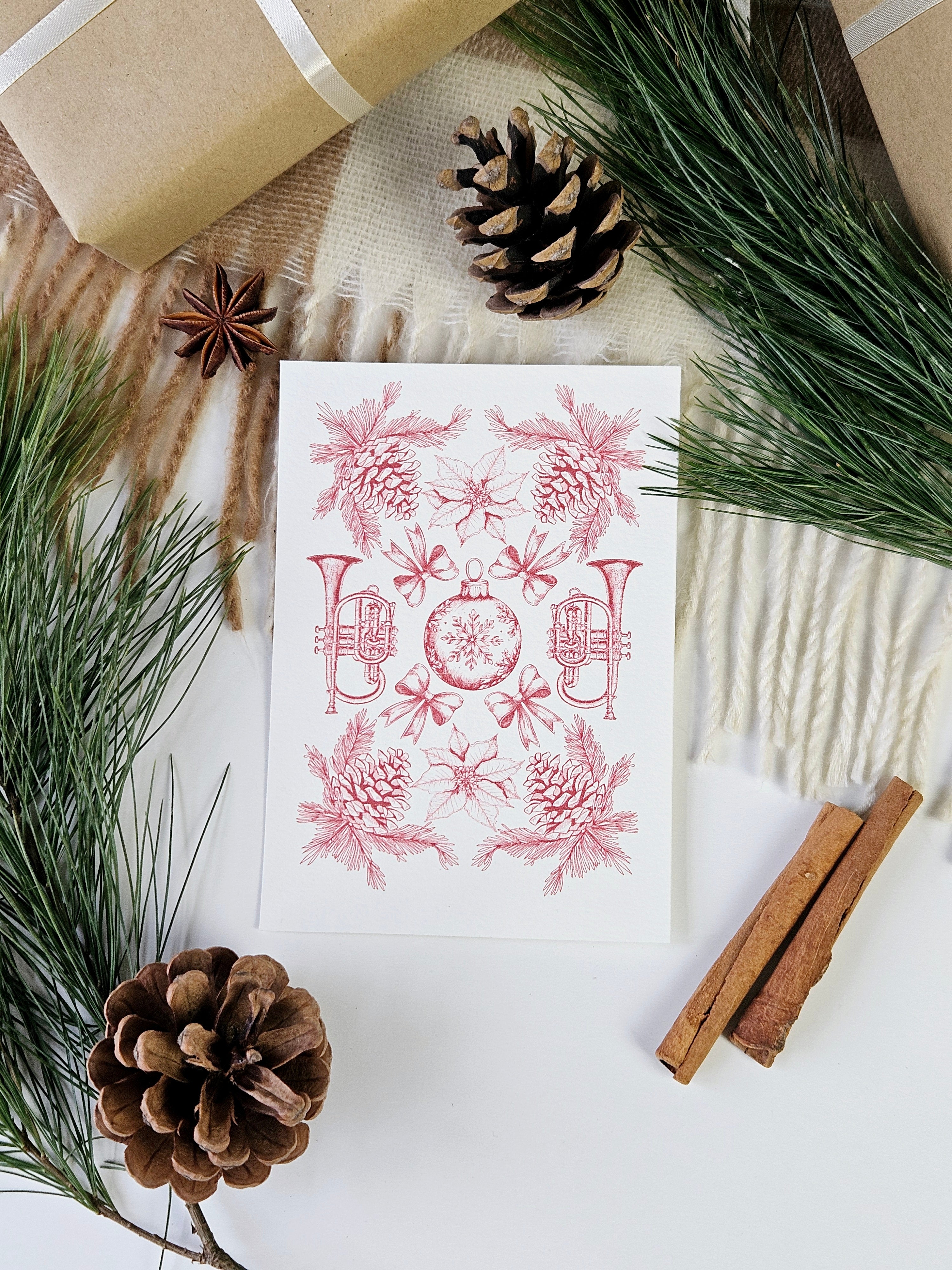 Weihnachtskarte Festliche Nostalgie