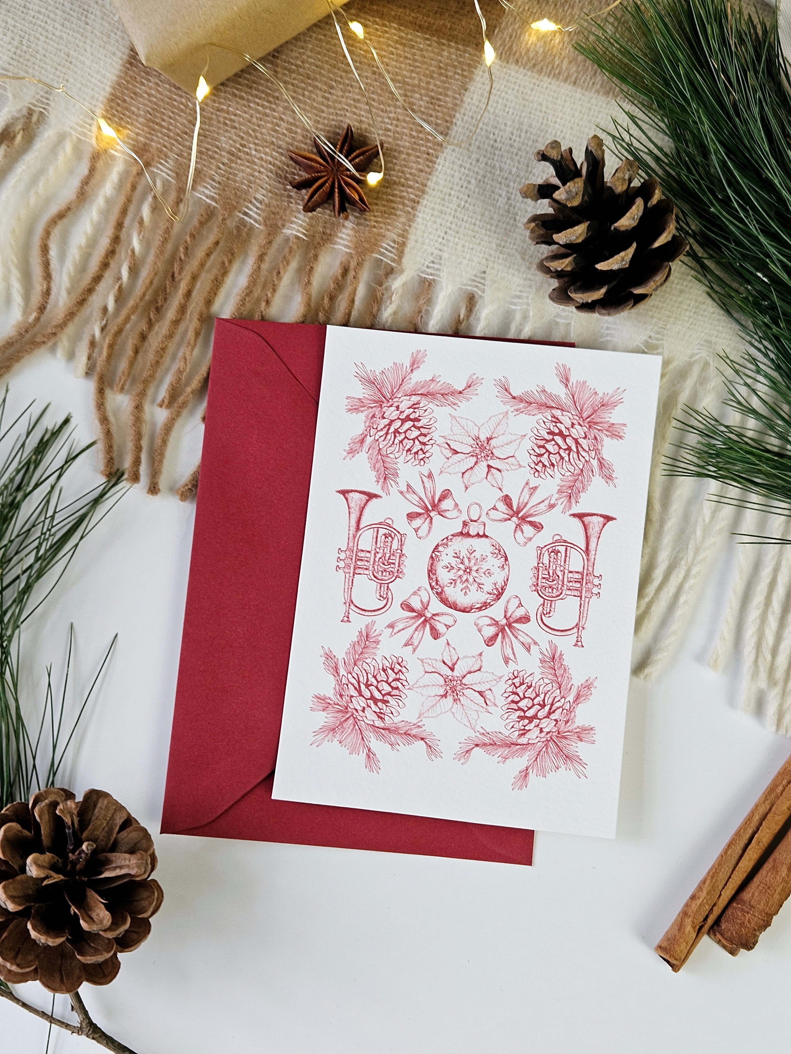 Weihnachtskarte Festliche Nostalgie