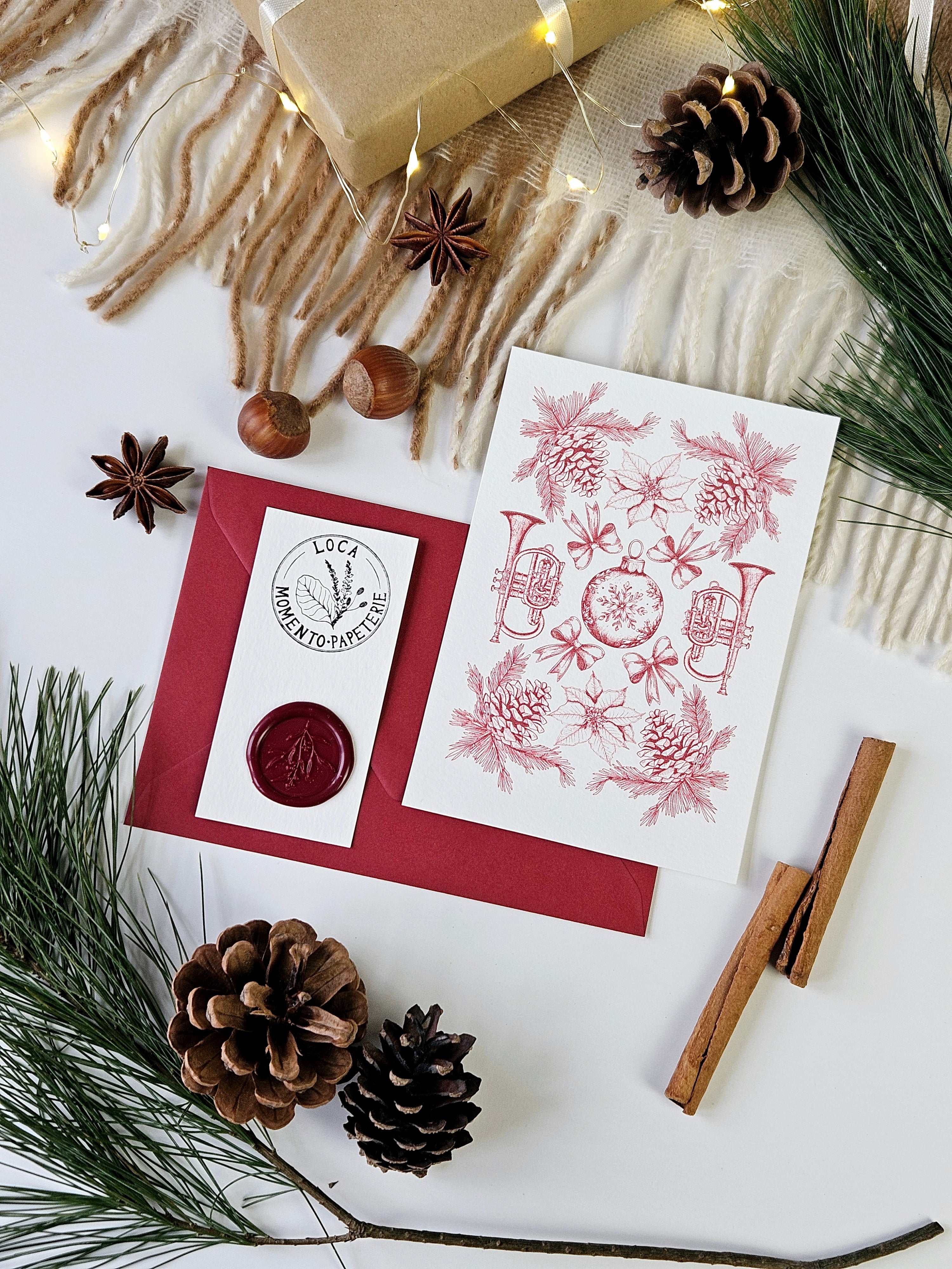 Weihnachtskarte Festliche Nostalgie