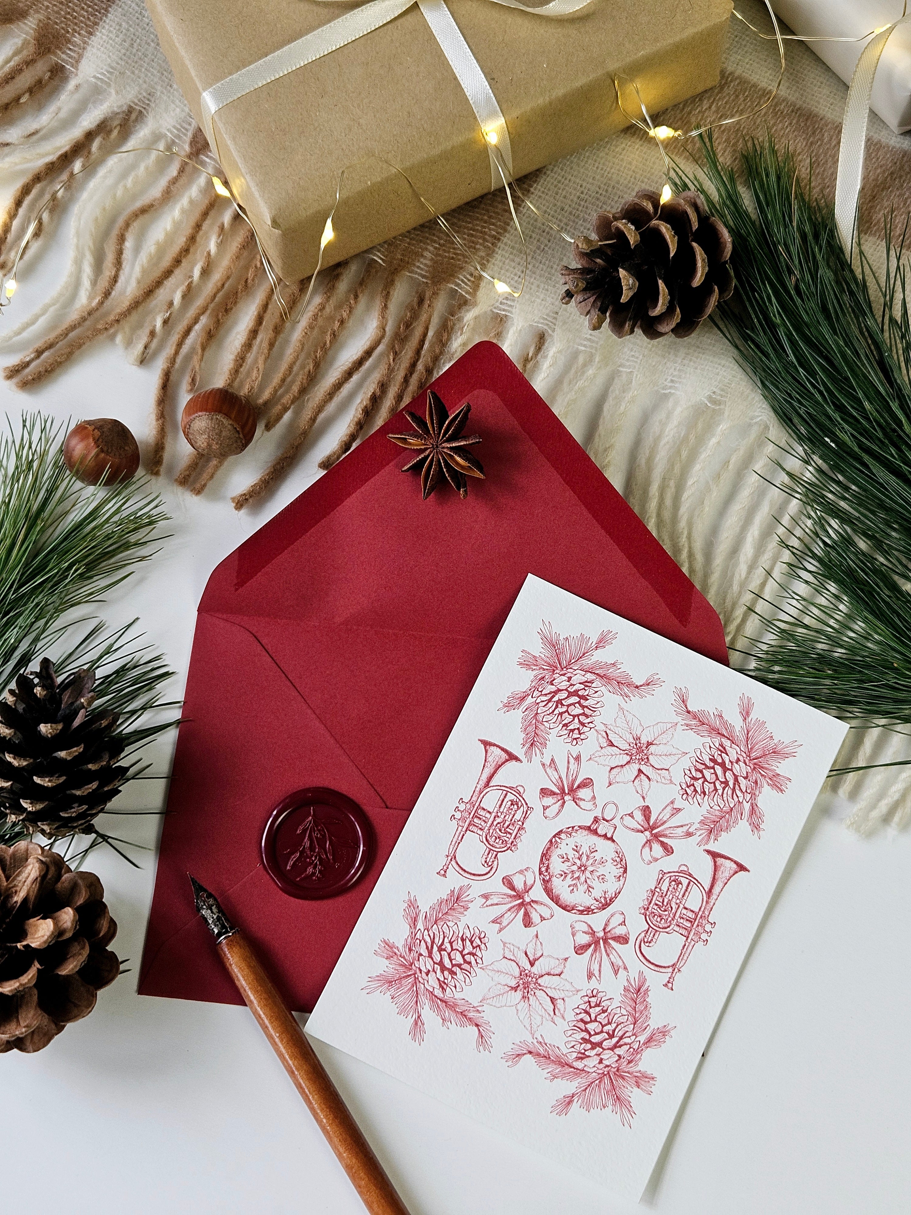 Weihnachtskarte Festliche Nostalgie