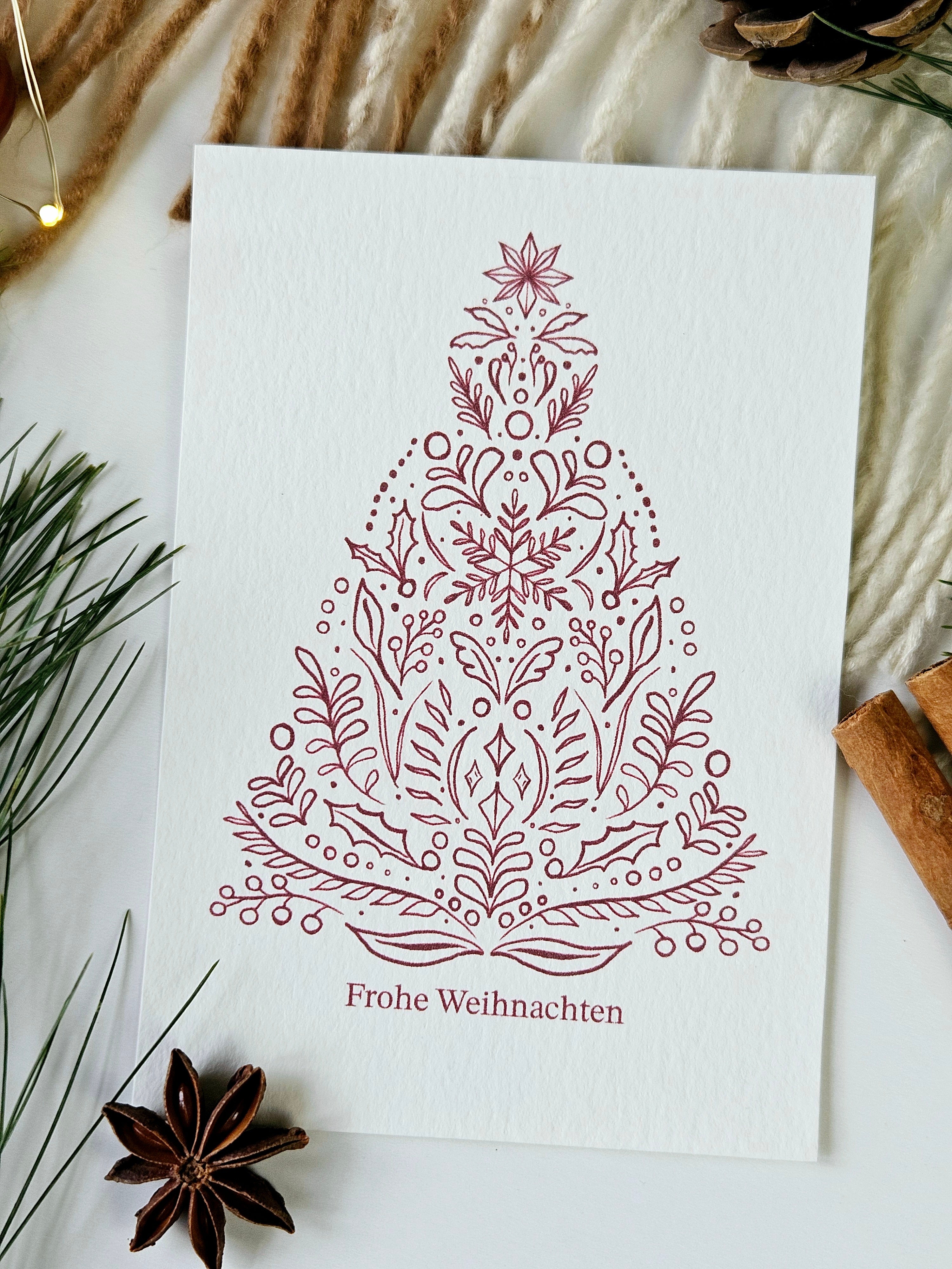 Weihnachtskarte Nordisk Julegran